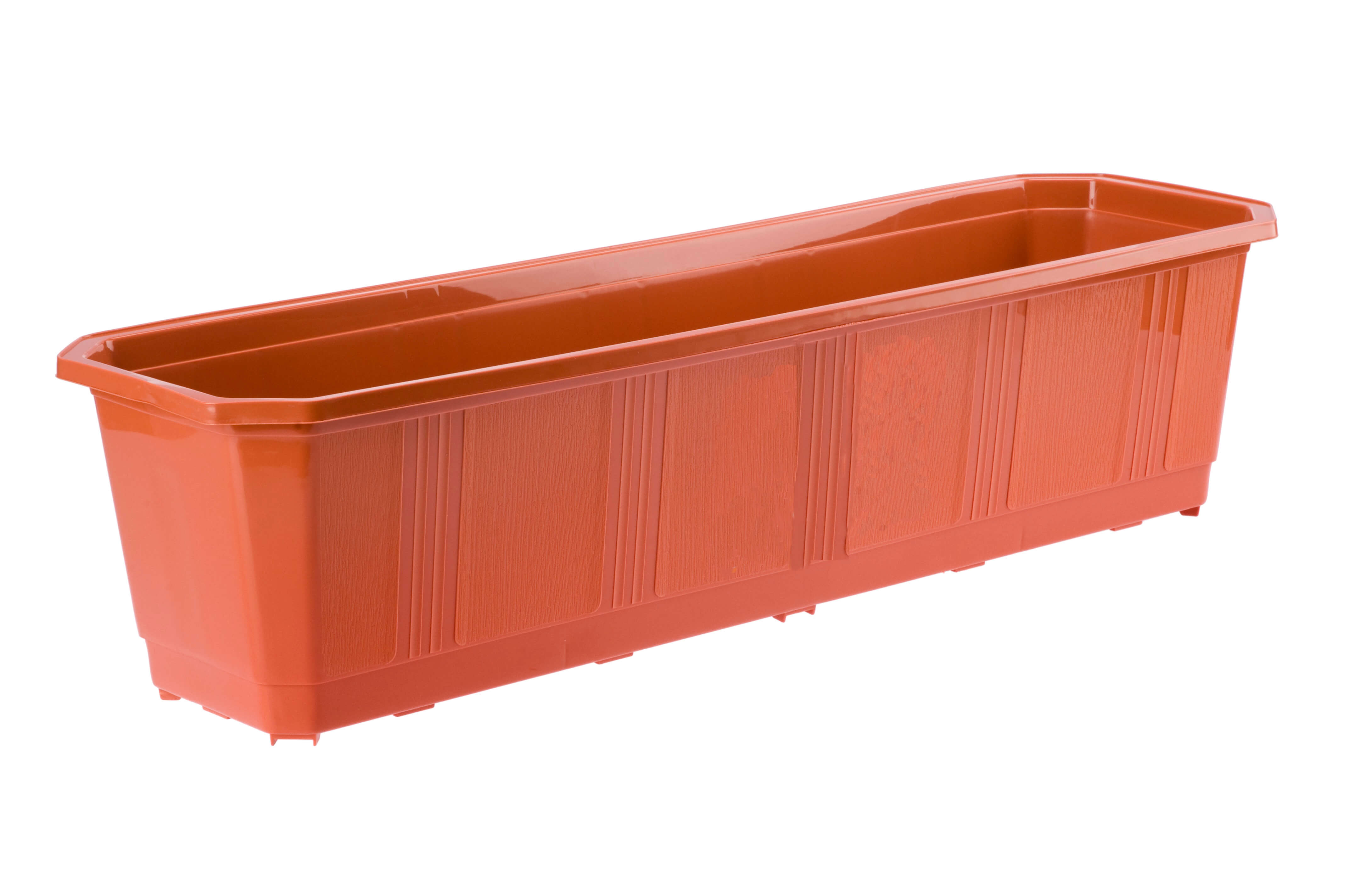 Skrzynka balkonowa z podstawką i uchwytami Trani 60 cm, terrakota