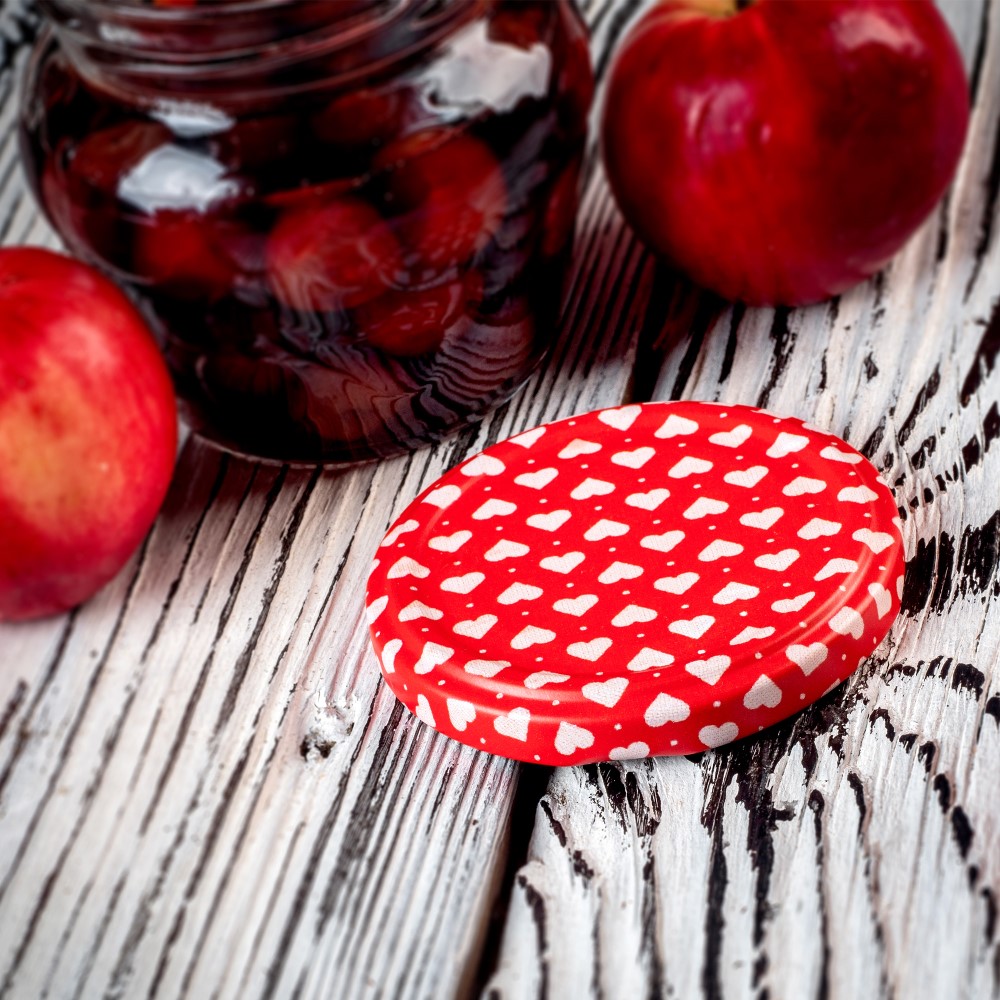 Słoiki Vigo 140ml 50szt 66mm + wieczko "Serca"