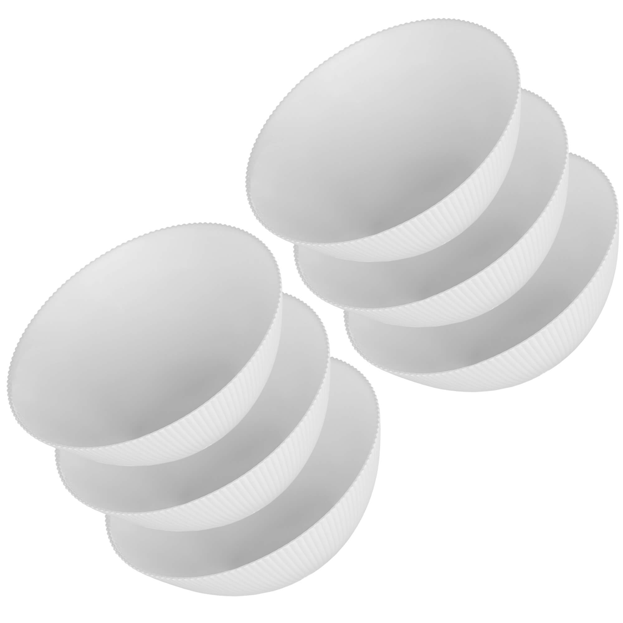 Salaterka szklana Regno 20.3 cm biała 6 szt.