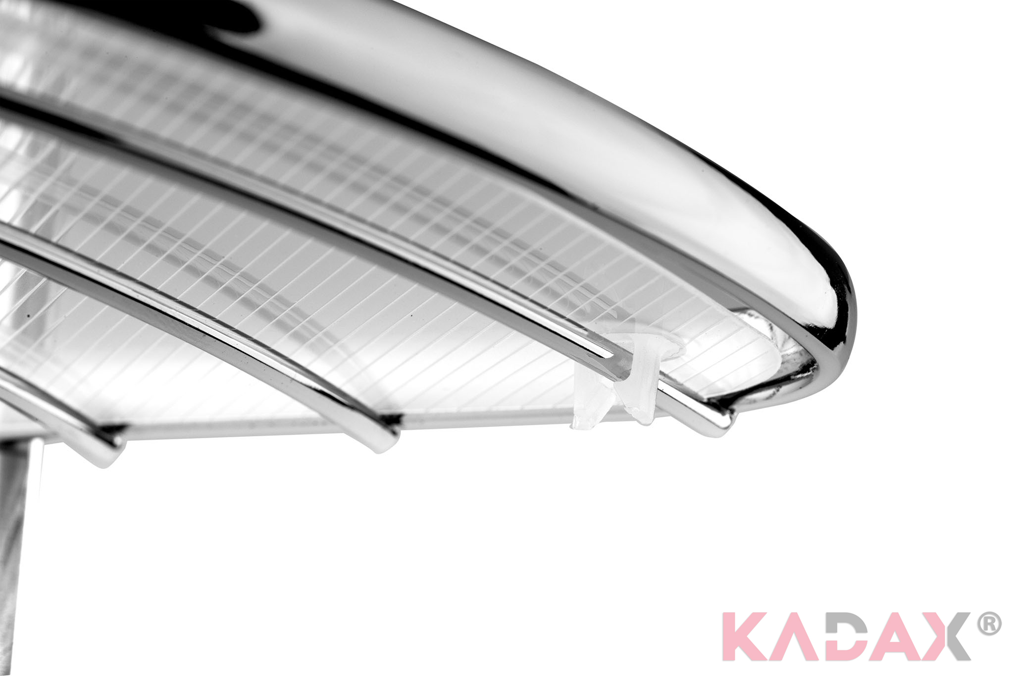 Półka łazienkowa narożna Kobuk 1-poziomowa srebrna