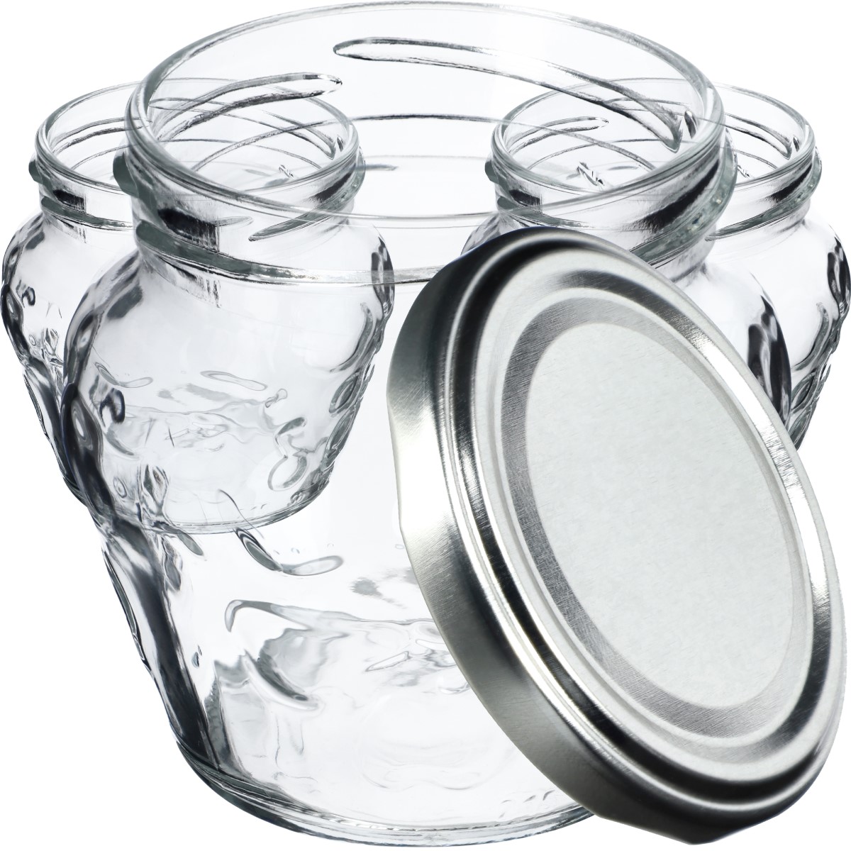 Słoiki Kemi 200ml 50szt 66mm + wieczka srebrne