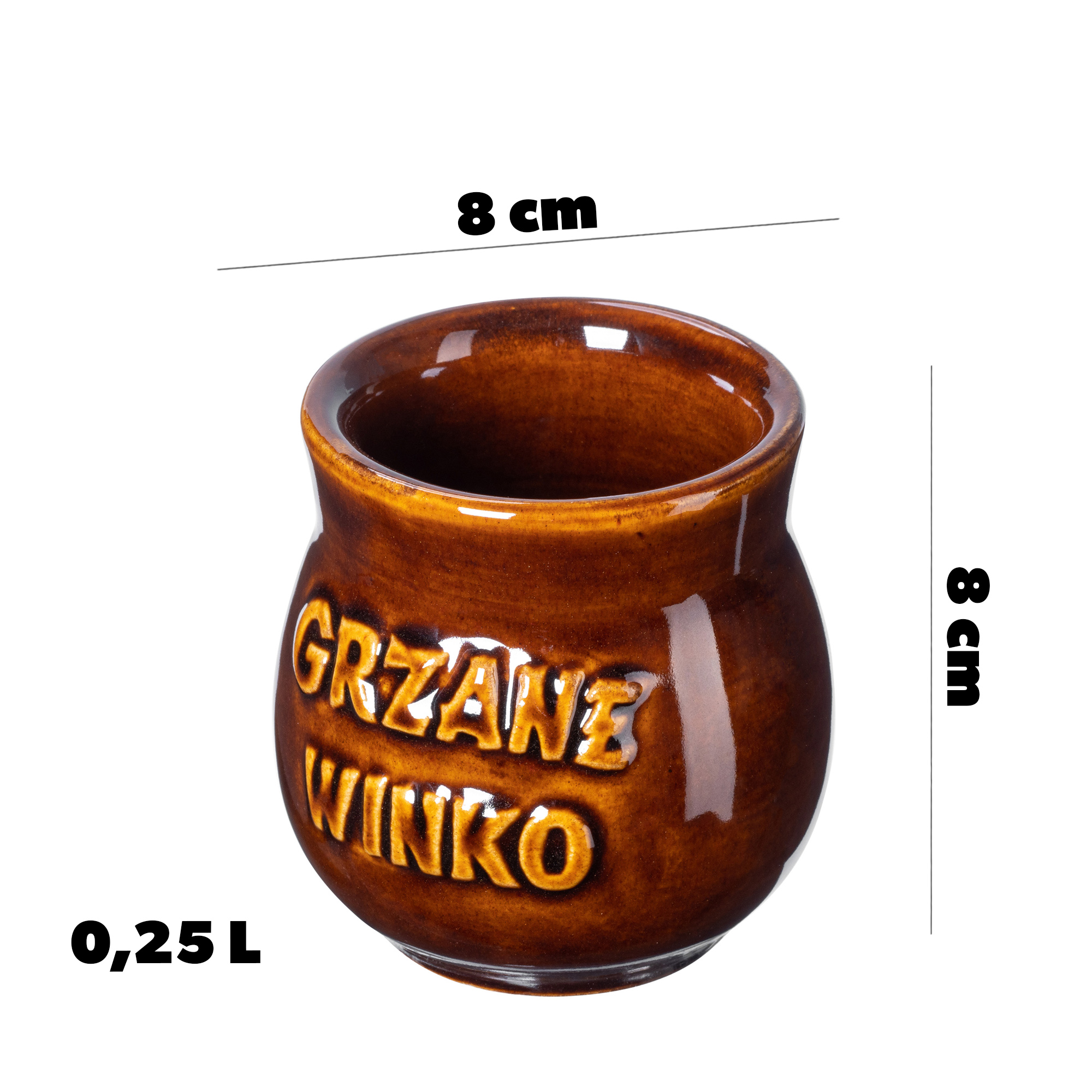 Kubek kamionkowy z napisem Olympia 0,25L