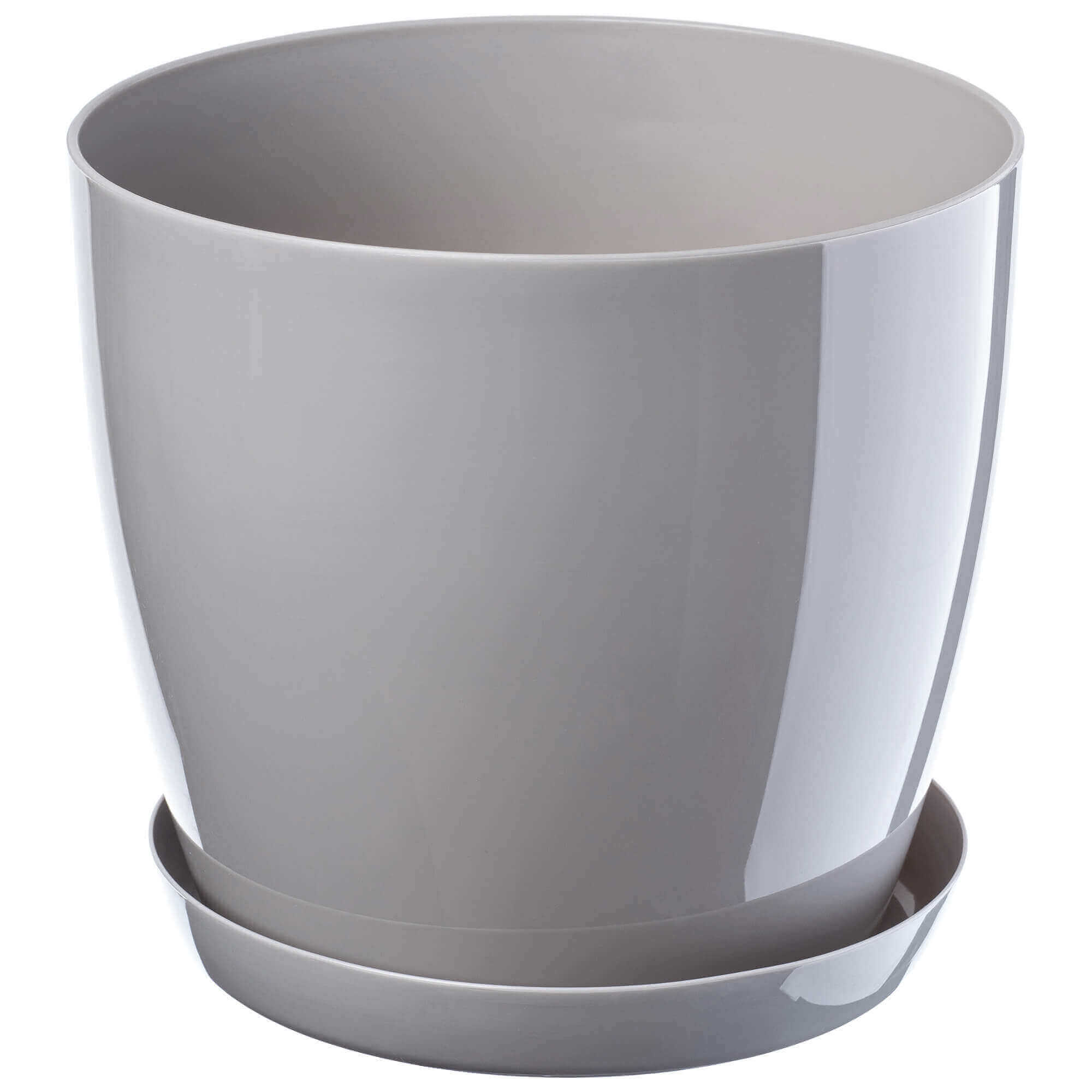 Doniczka Agen z podstawką 18 cm, szara
