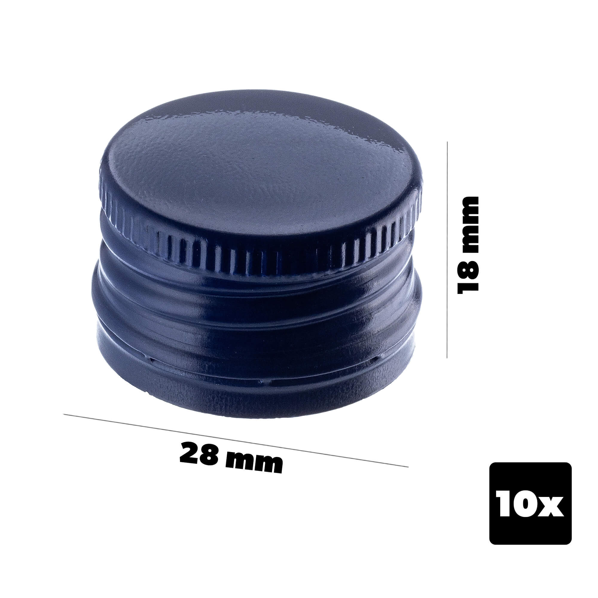 Aluminiowa zakrętka do butelek Annot fi 28mm granatowa 10 szt.