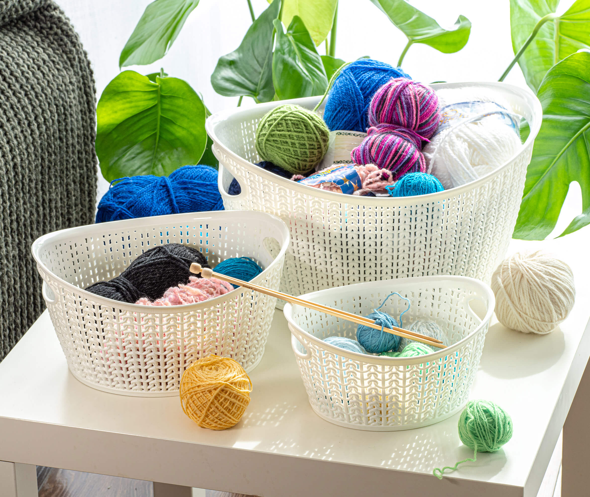 Koszyk plastikowy owalny Malm 3.3L, biały