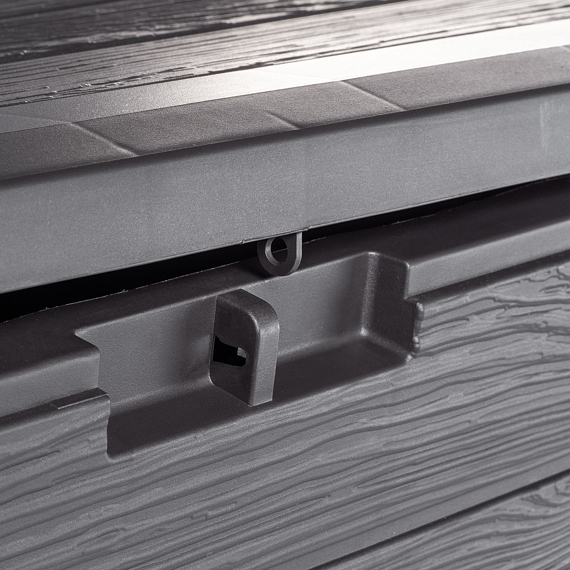 Skrzynia ogrodowa Grewena 140L, ciemny brąz