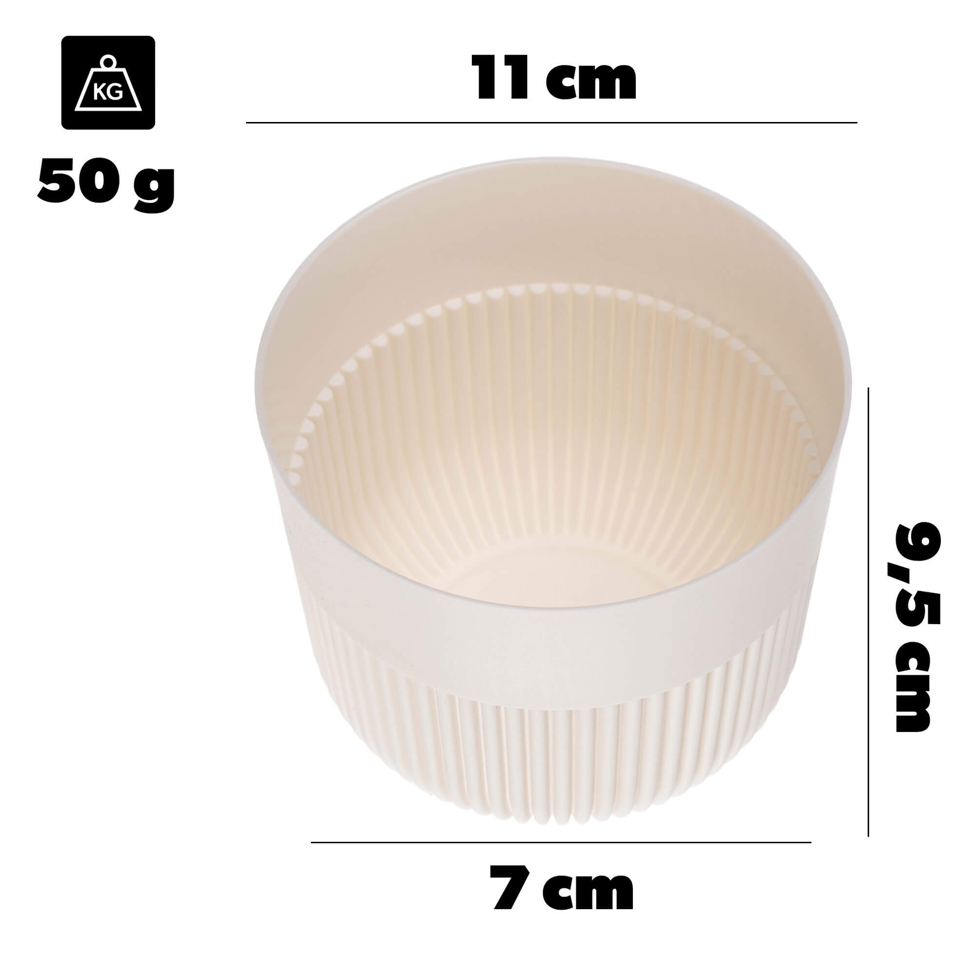 Doniczka osłonka Ornon 11 cm ekri