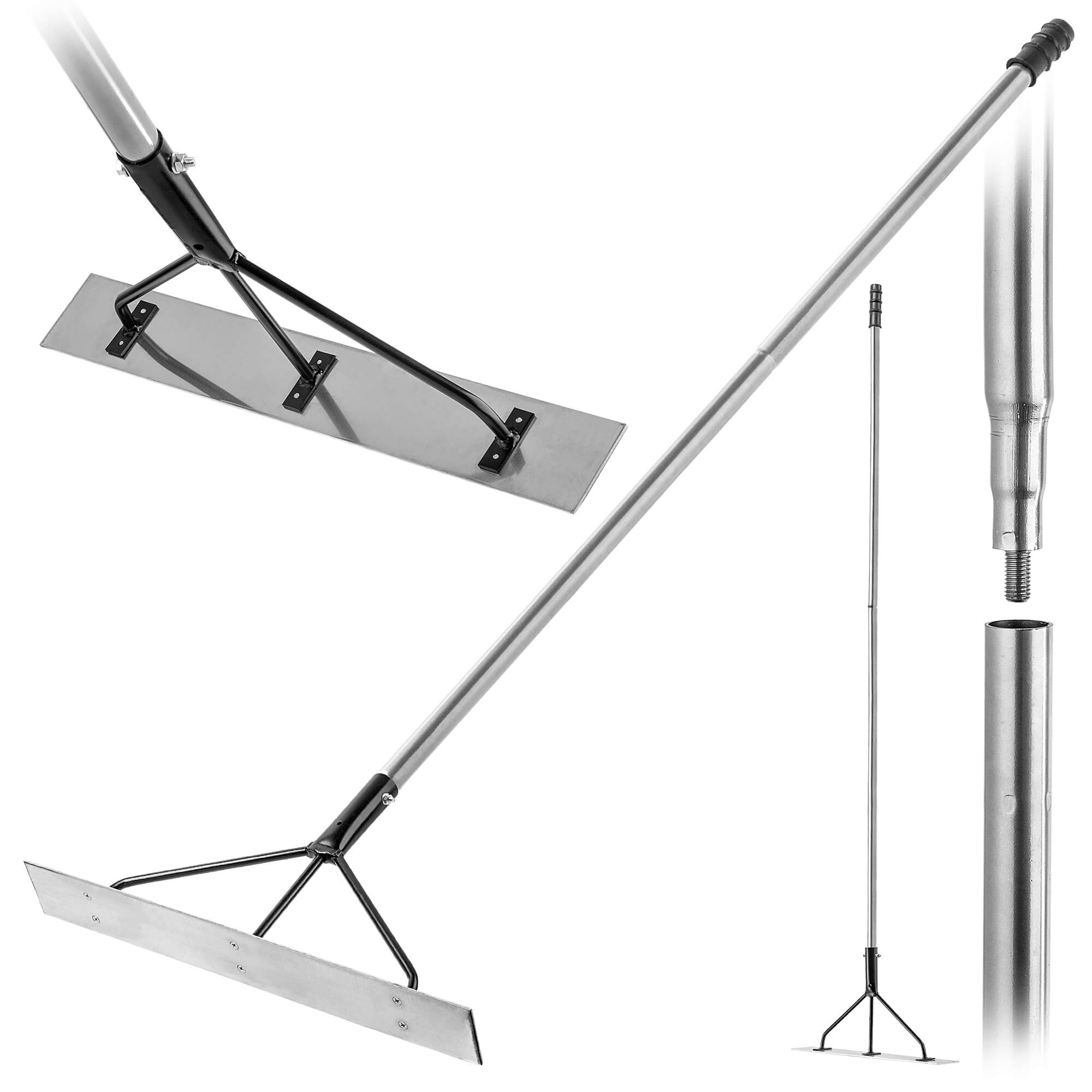 Listwa zgarniająca do betonu Berga aluminiowa z trzonkiem metalowym