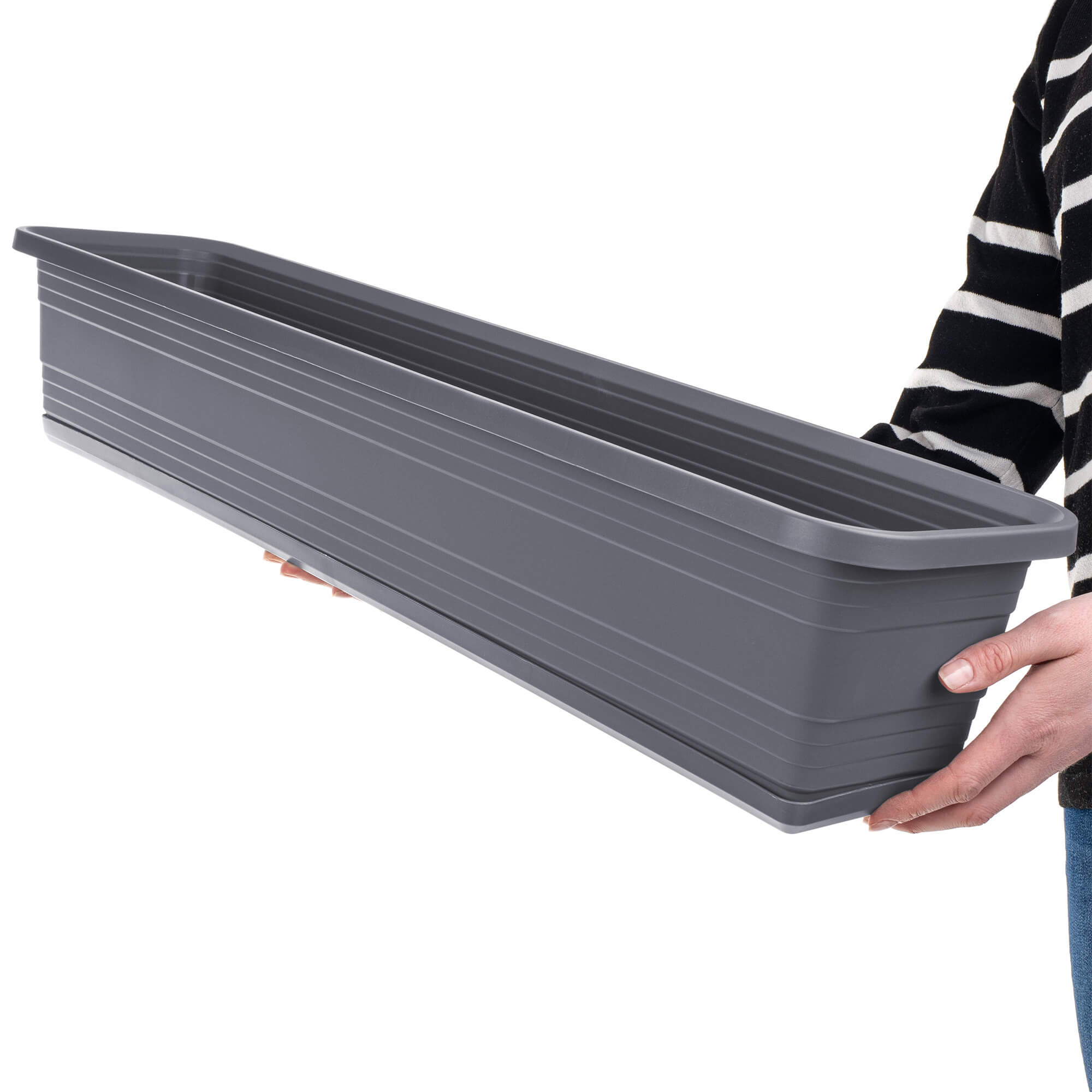 Skrzynka balkonowa z podstawką Paulin 80cm antracyt