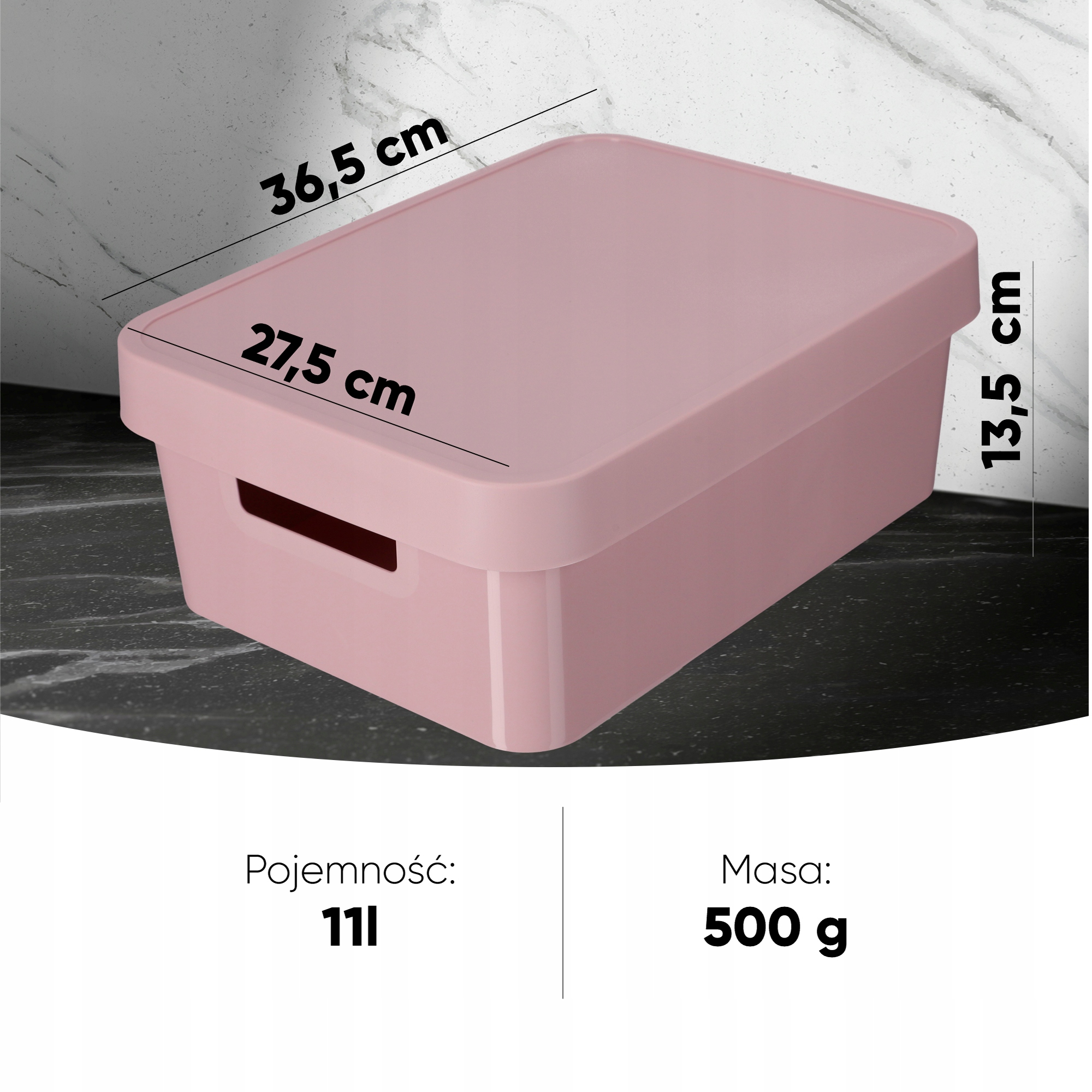 Pojemniki do przechowywania Curver Infinity 4.5+11+17L różowe z pokrywą