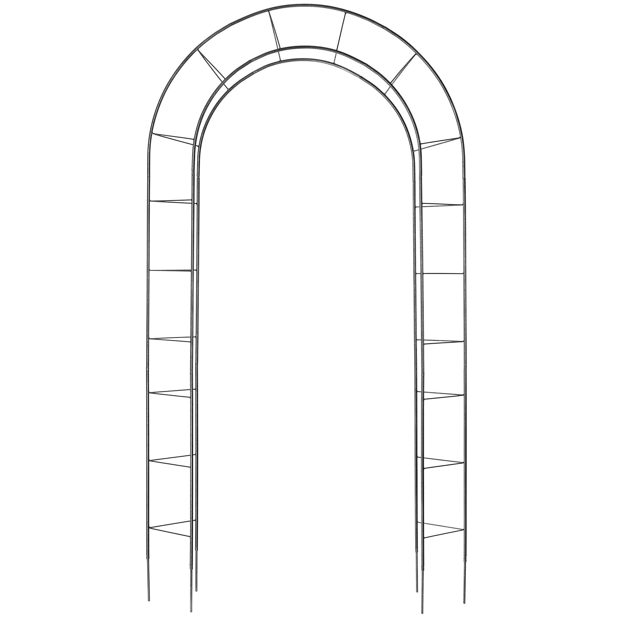 Pergola ogrodowa na kwiaty 273 cm, czarna