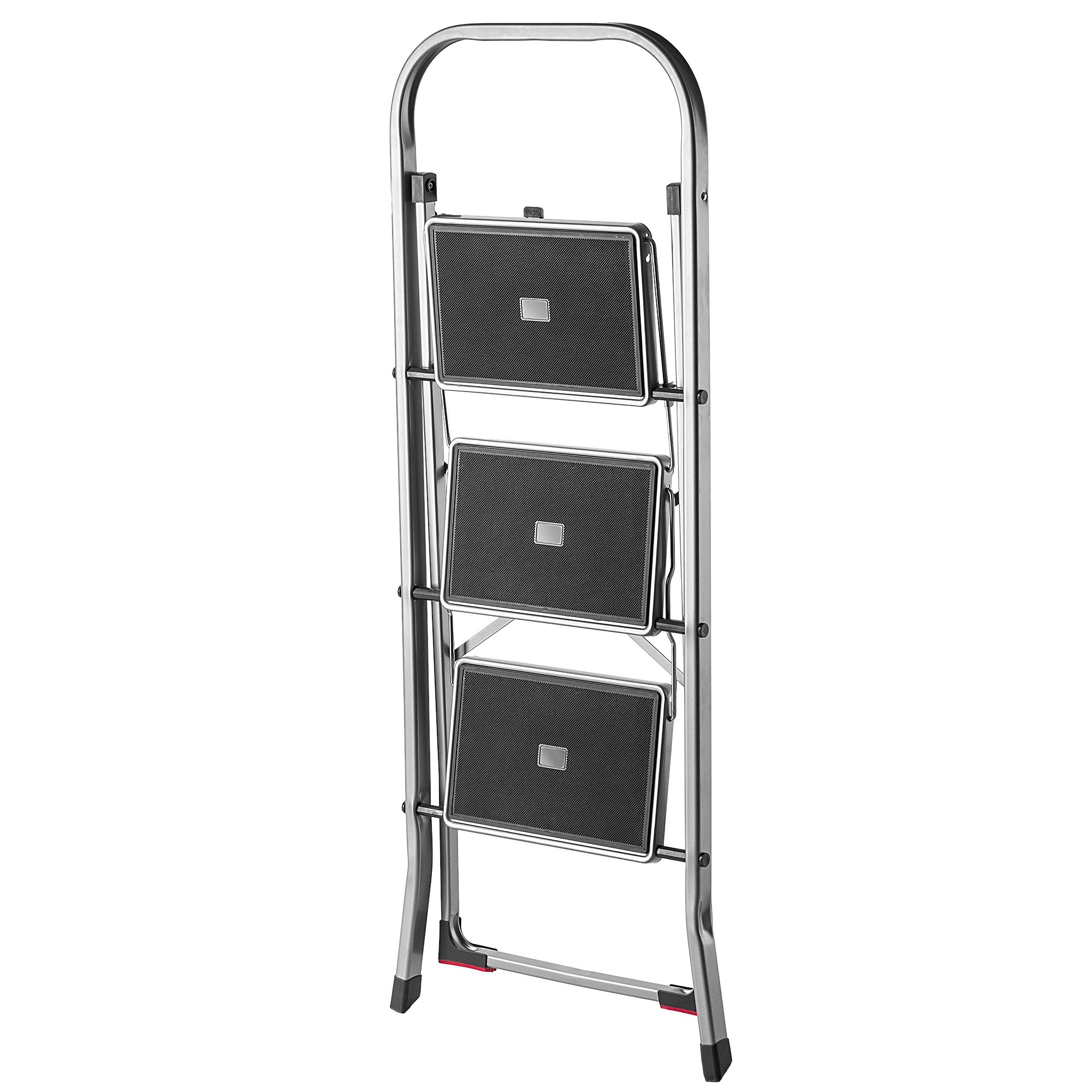 Drabinka aluminiowa Borne 3 stopnie, srebrna