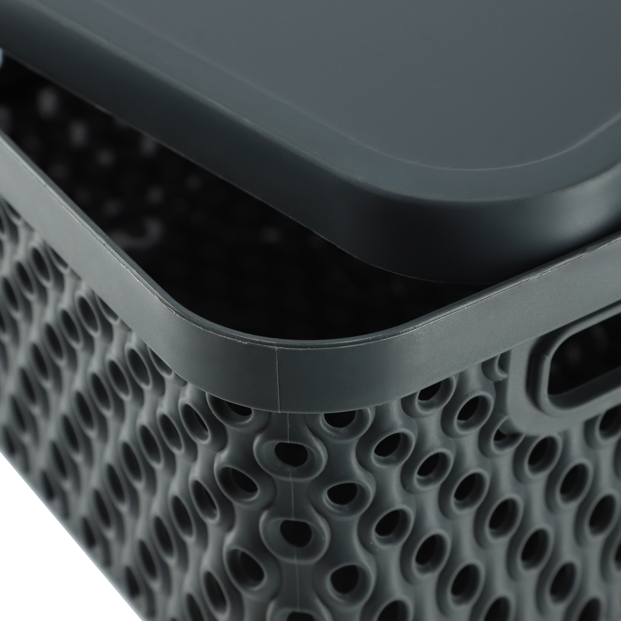 Koszyk z pokrywą do przechowywania Pau 4,5L szary