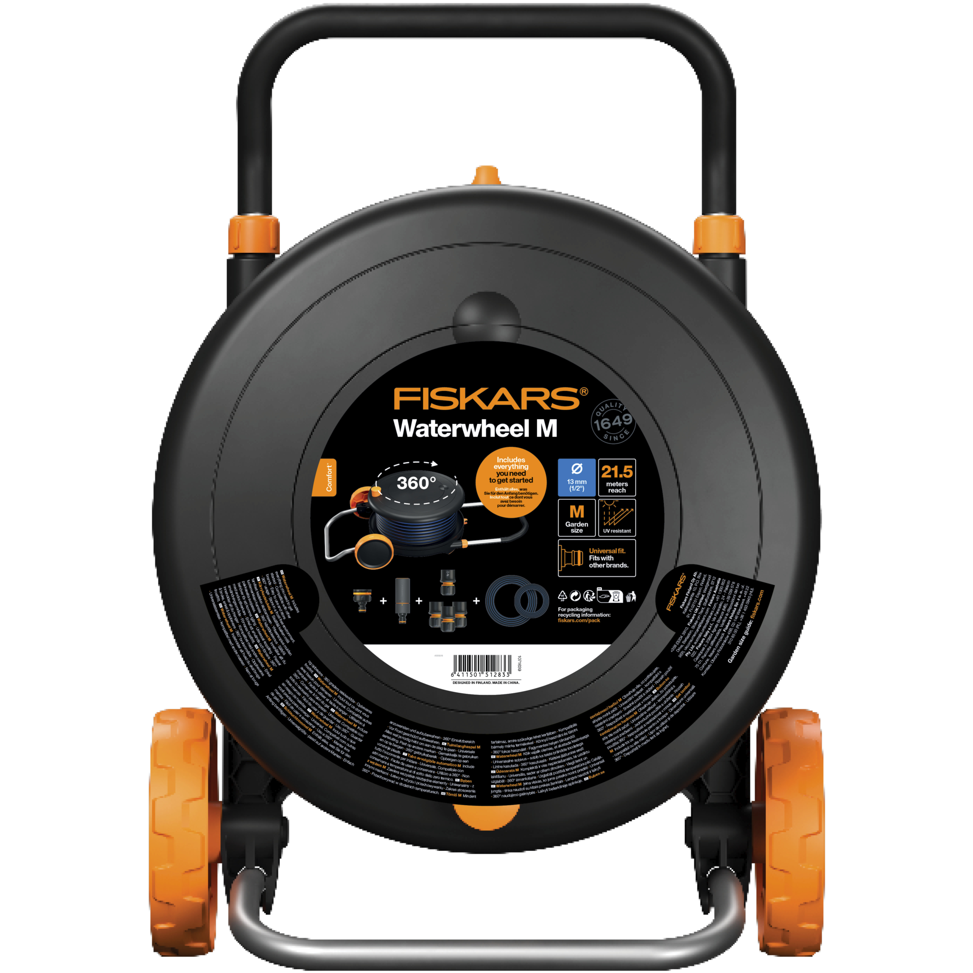 Fiskars 1071639 Comfort Bęben z wężem M 13 mm (1/2) 20 m