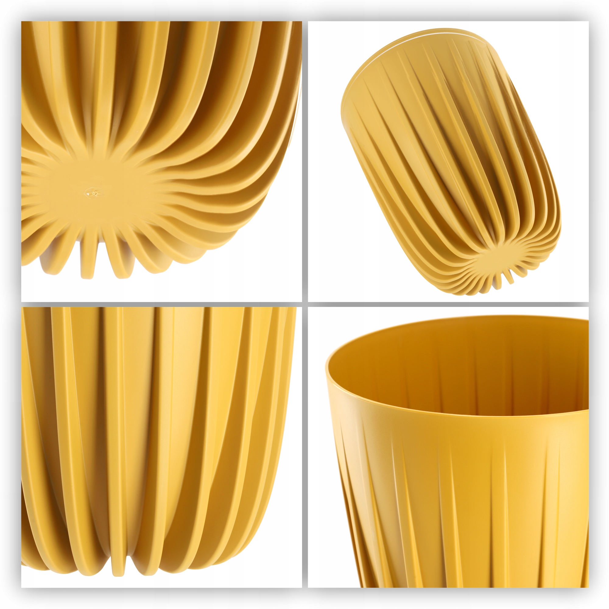 Eko doniczka z wkładem Costa 30 cm, musztardowa