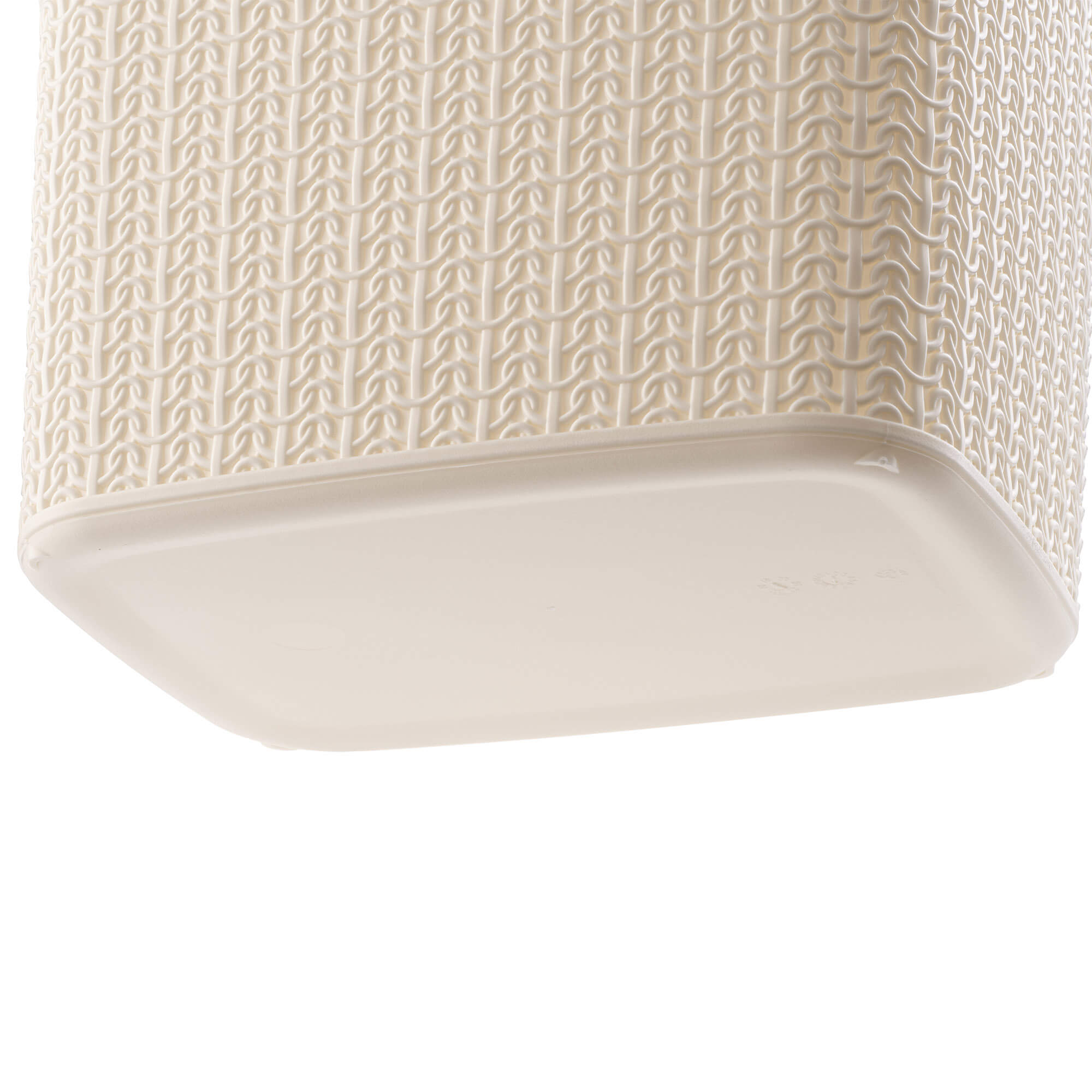 Kosz na śmieci Tonni z uchylną pokrywą 10L, kremowy