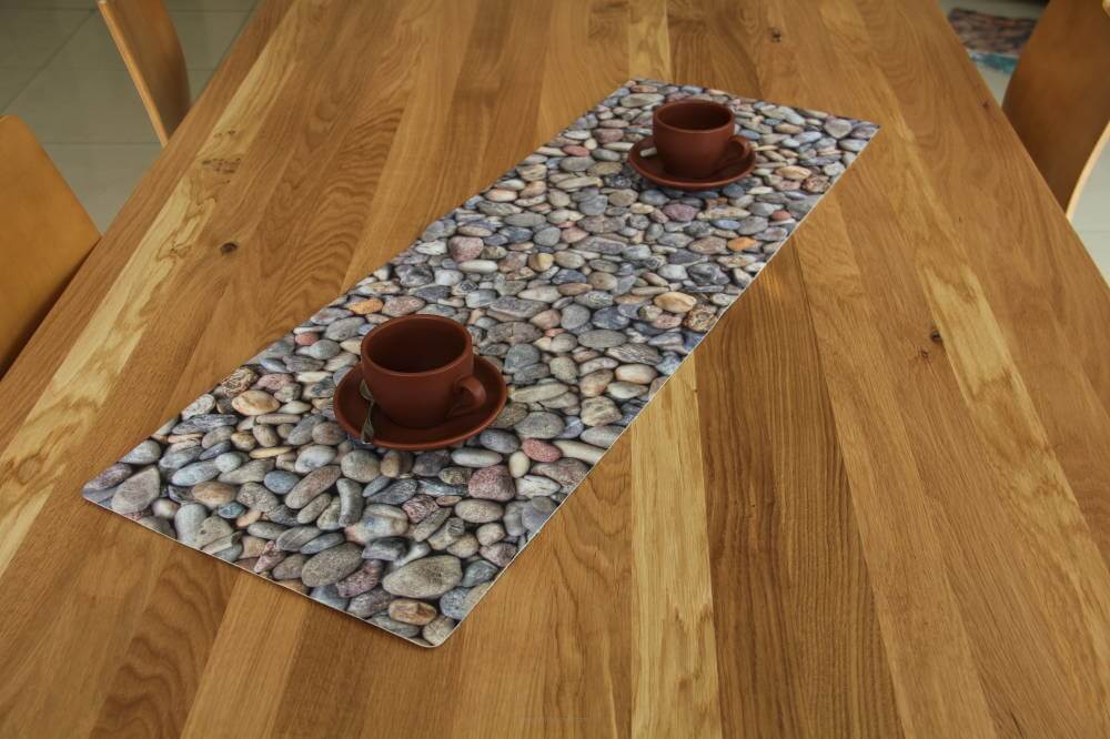 Bieżnik na stół Agello 94 x 32 cm, kamyki