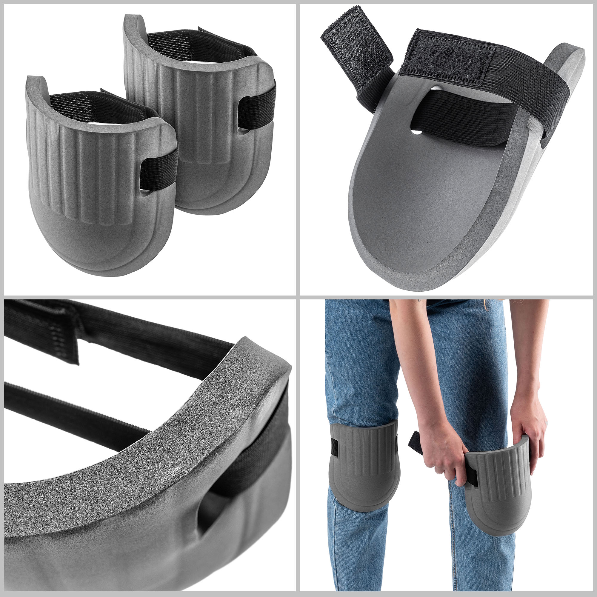 Nakolanniki ogrodowe Rute 18 x 14 cm, szare