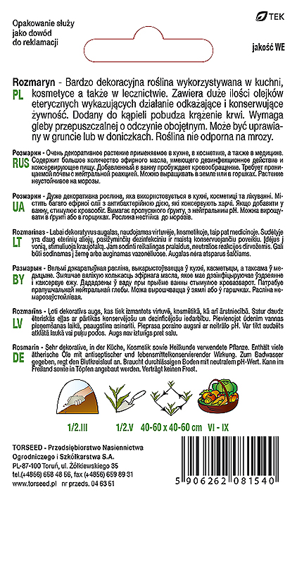 Rozmaryn Rosmarinus officinalis 0,1g