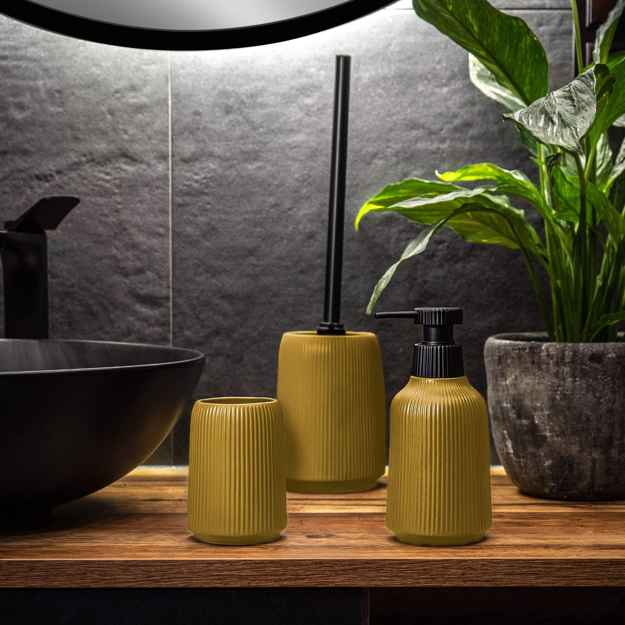 Kubek łazienkowy Mataro żółty