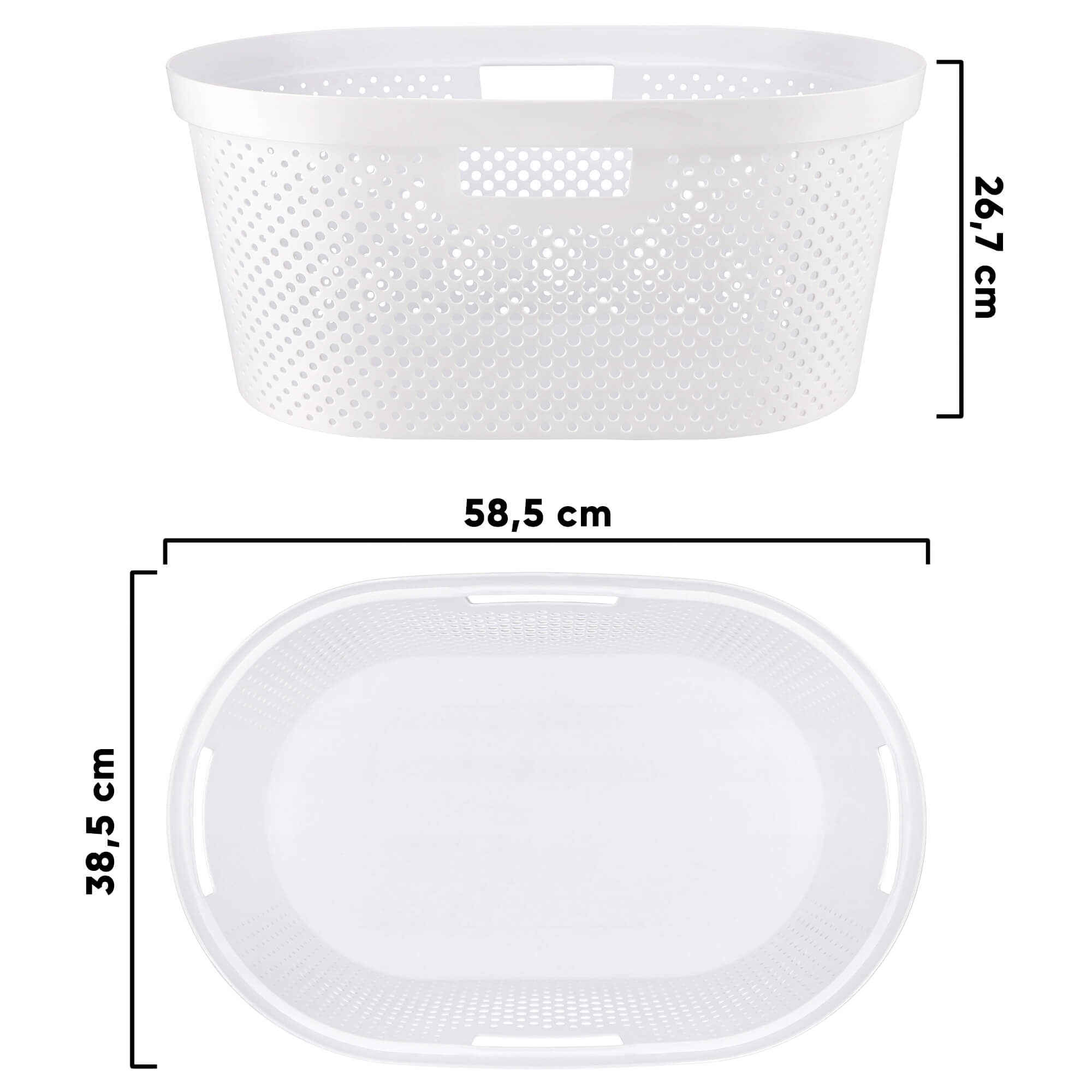 Kosz z pokrywą 60L + pojemnik 45L Curver Infinity biały