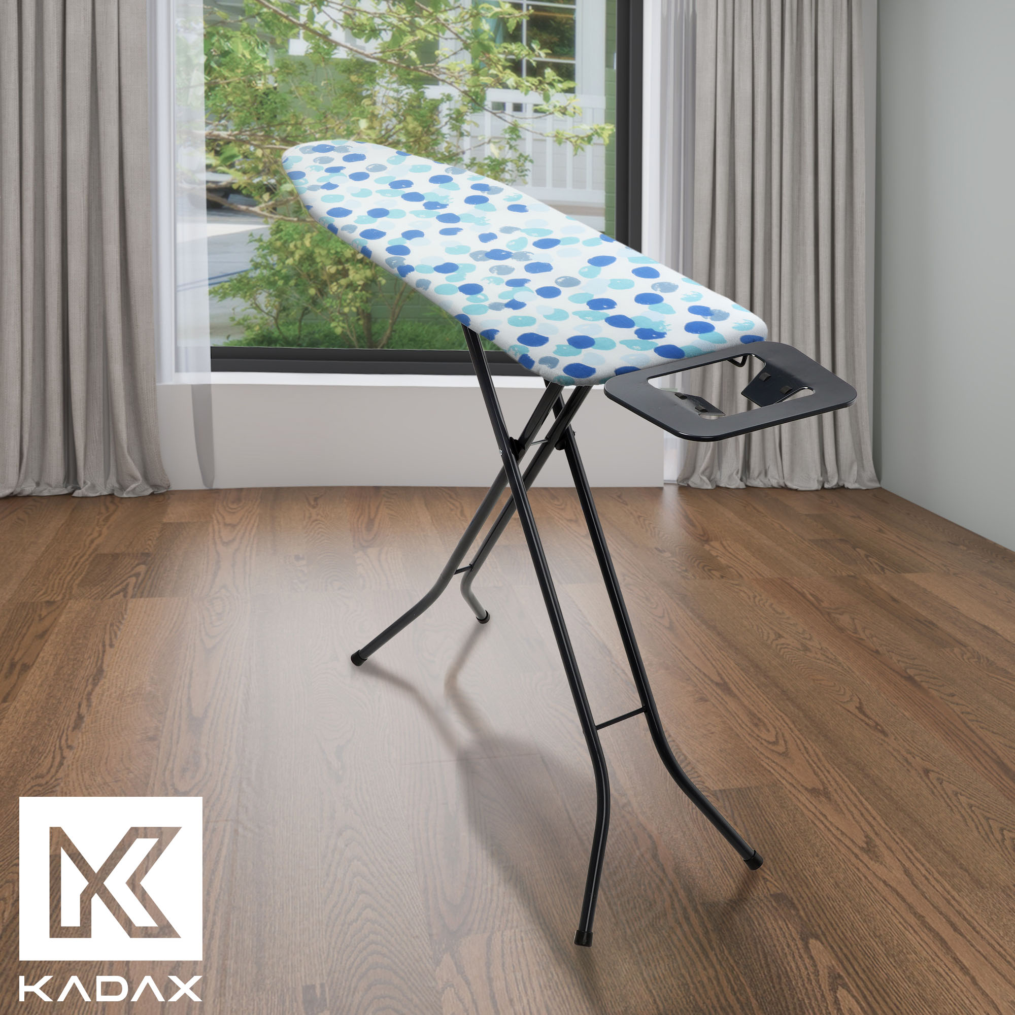 Pokrowiec na deskę do prasowania Tomar 123 x 45 cm niebieskie kropki
