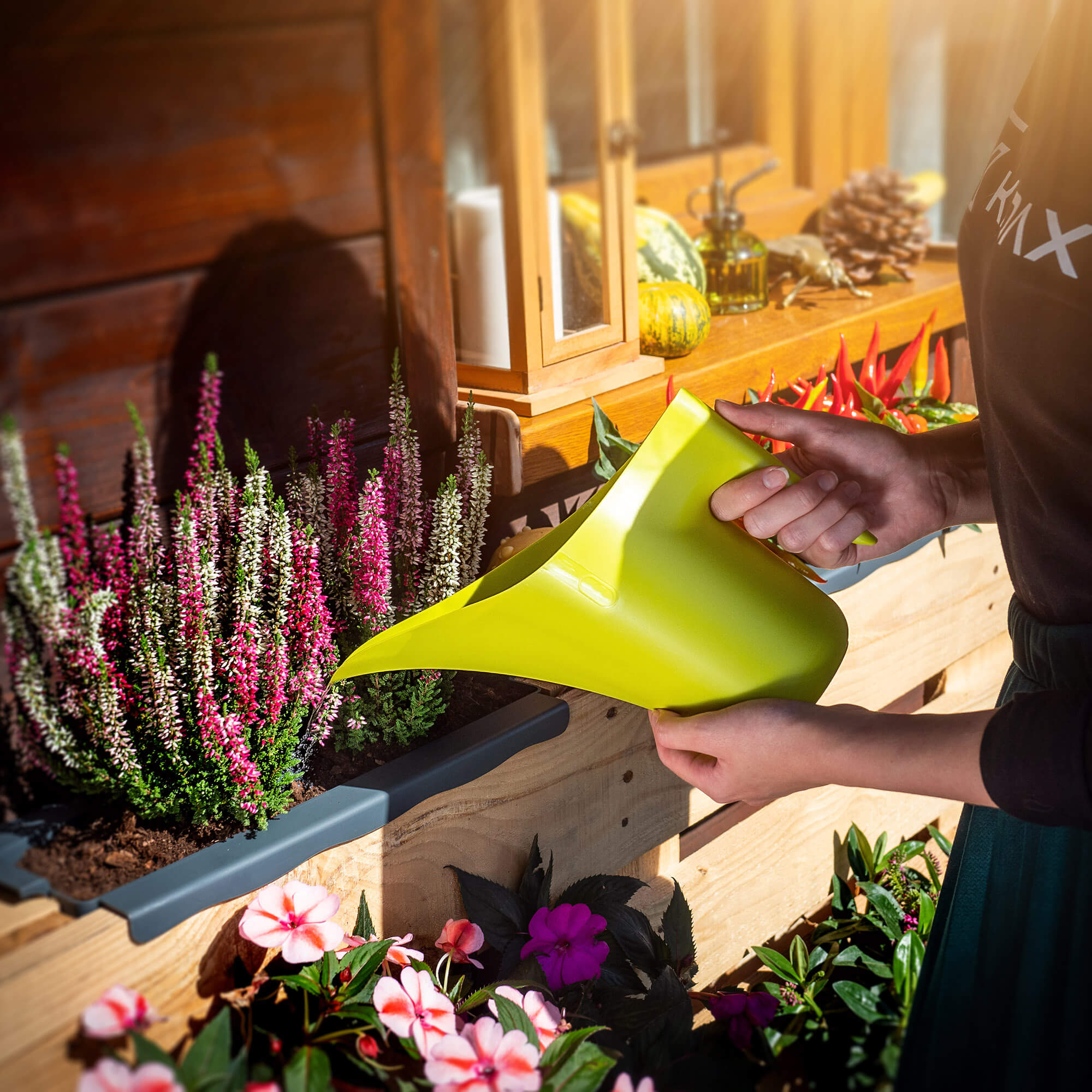 Konewka do podlewania roślin Klofta, zielona 1.2L