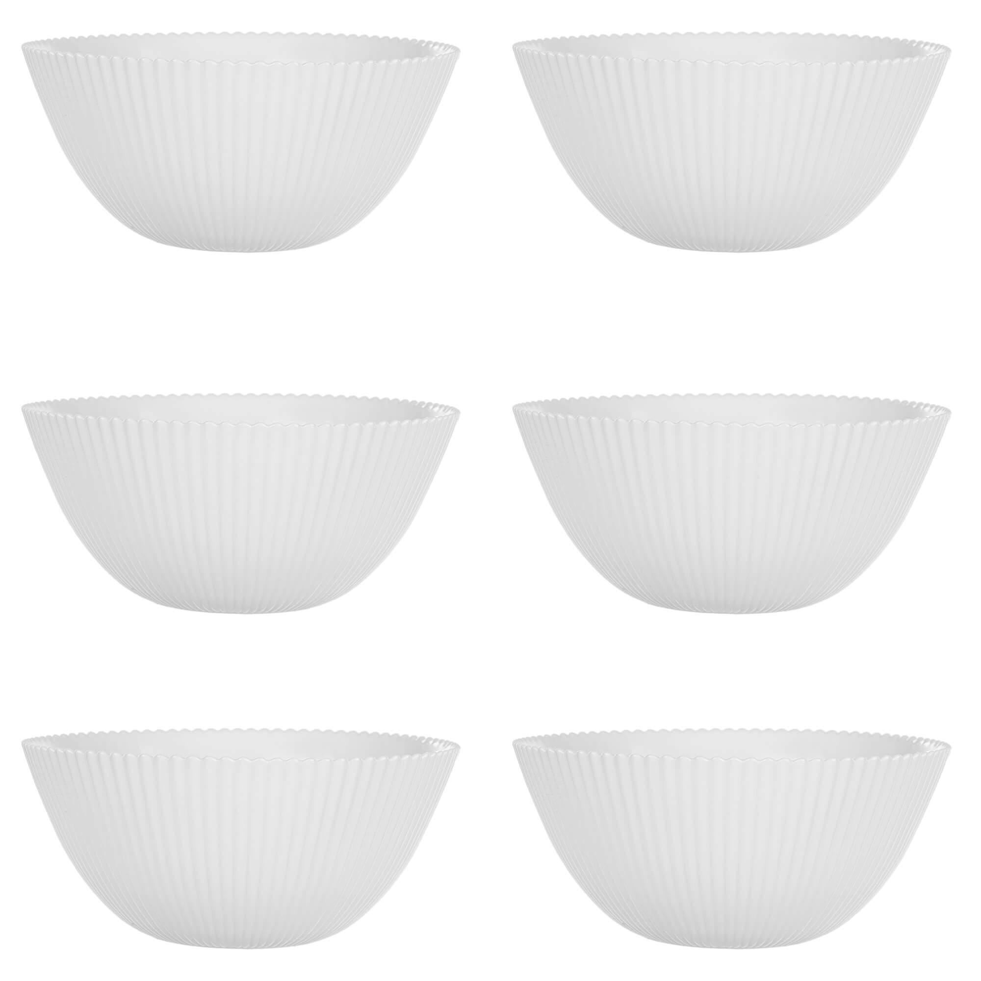 Salaterka szklana Regno 15.2 cm biała 6 szt.