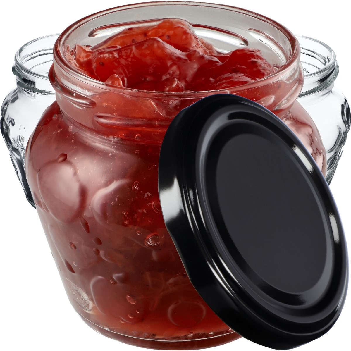 Słoiki Kemi 200ml 20szt 66mm + wieczka czarne