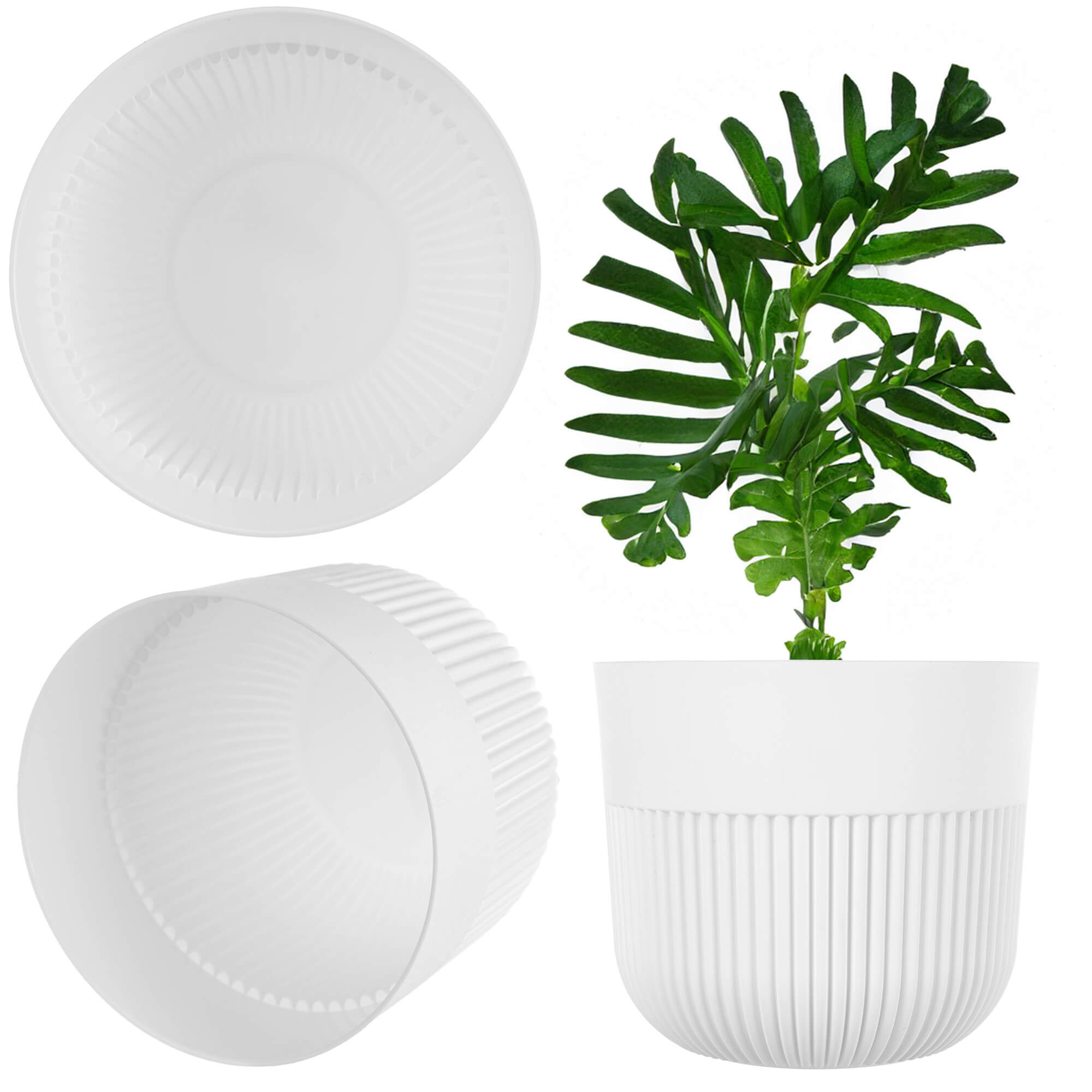 Doniczka osłonka Ornon 19 cm biała