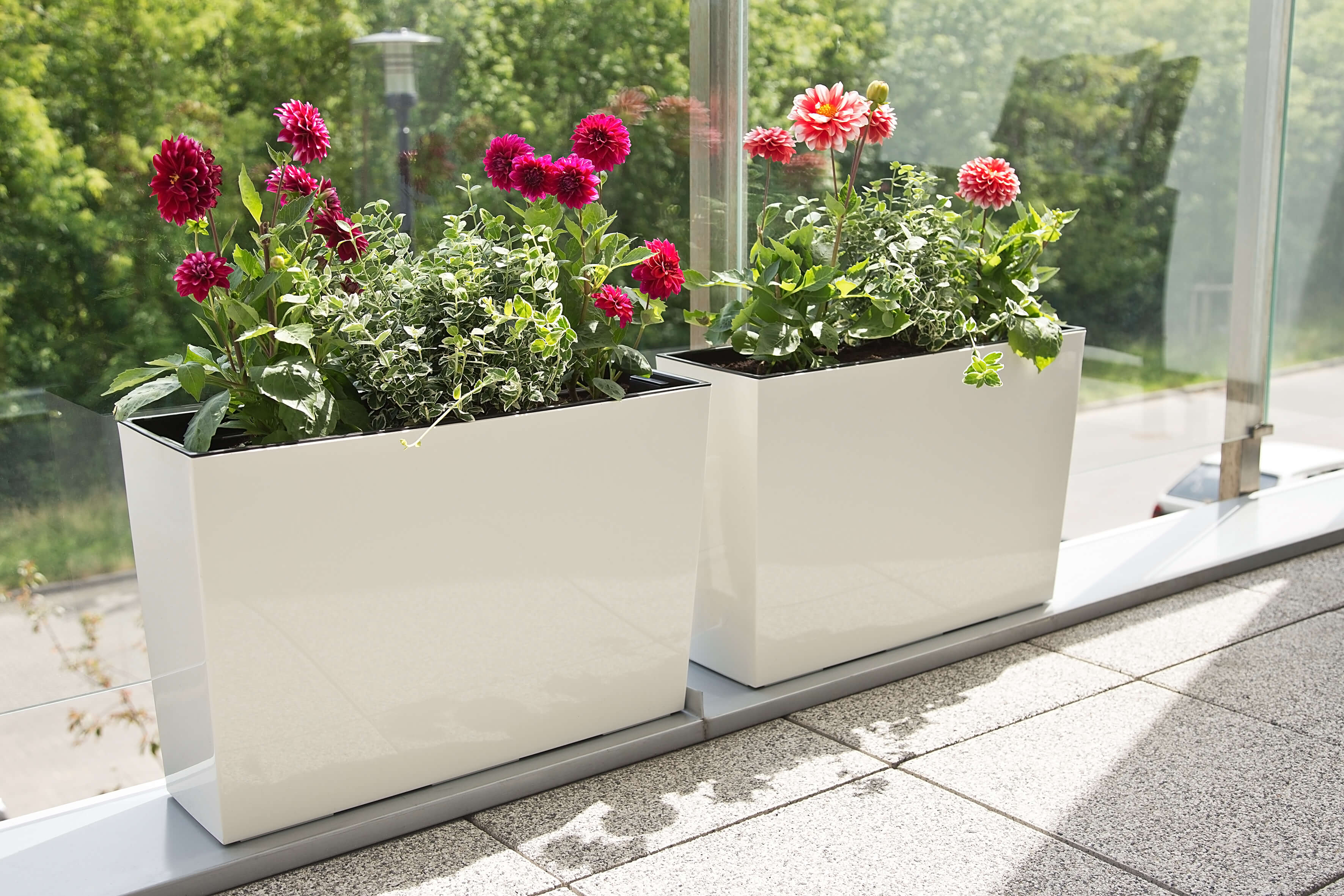 Donica ogrodowa Sorbo 56 x 19 cm, kremowa