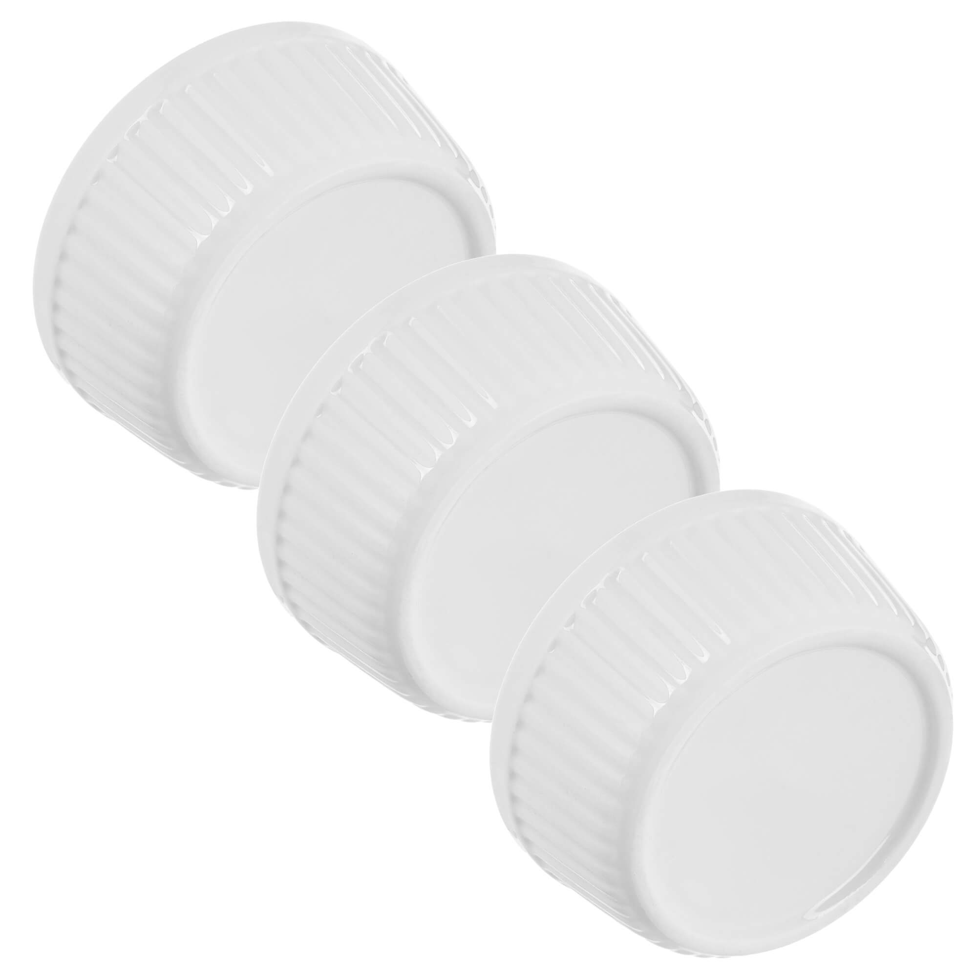 Naczynie porcelanowe do zapiekania Isona 250 ml 11 x 5 cm białe 3 szt.