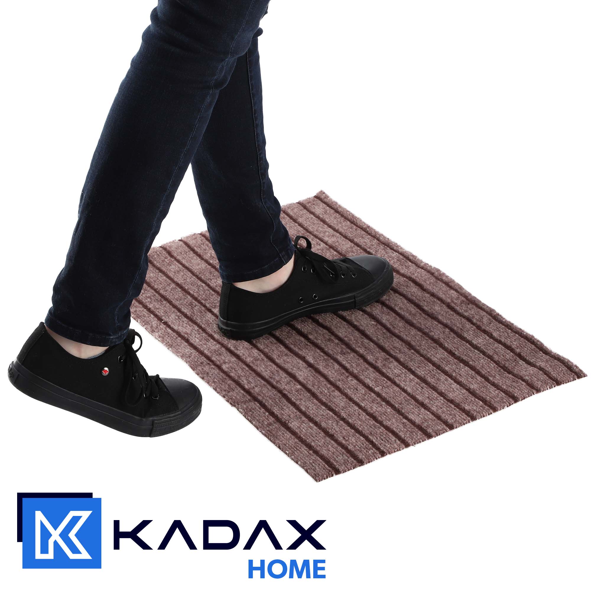 Wycieraczka pod drzwi Reterre 60x40 cm brązowa