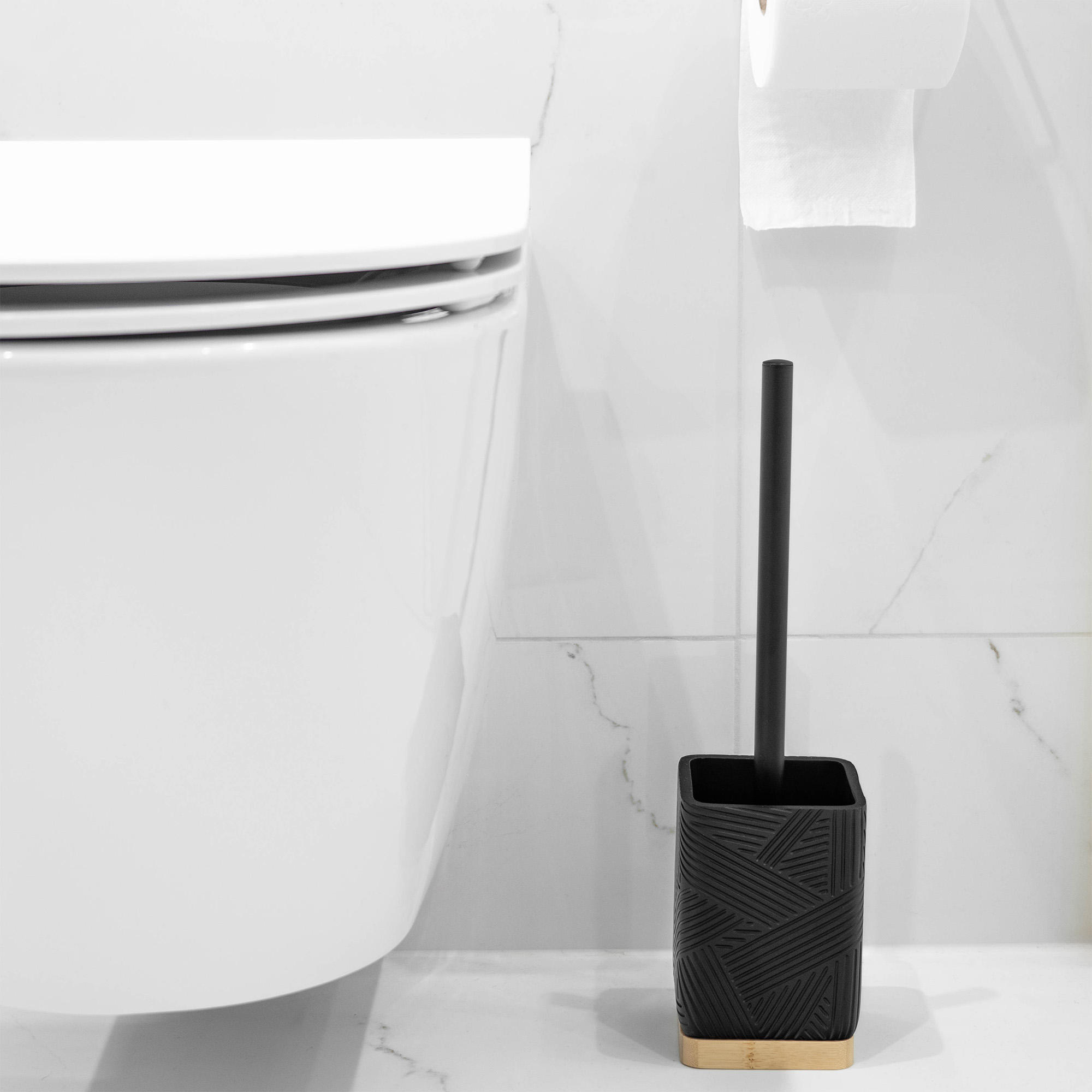 Szczotka WC Lunel kwadartowa czarna