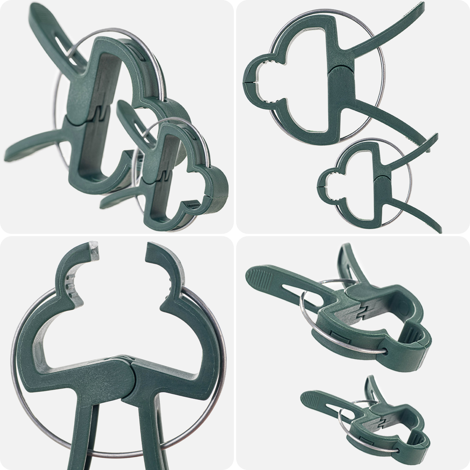 Klipsy do mocowania roślin Paldo 2 rozmiary zielone 20 szt.