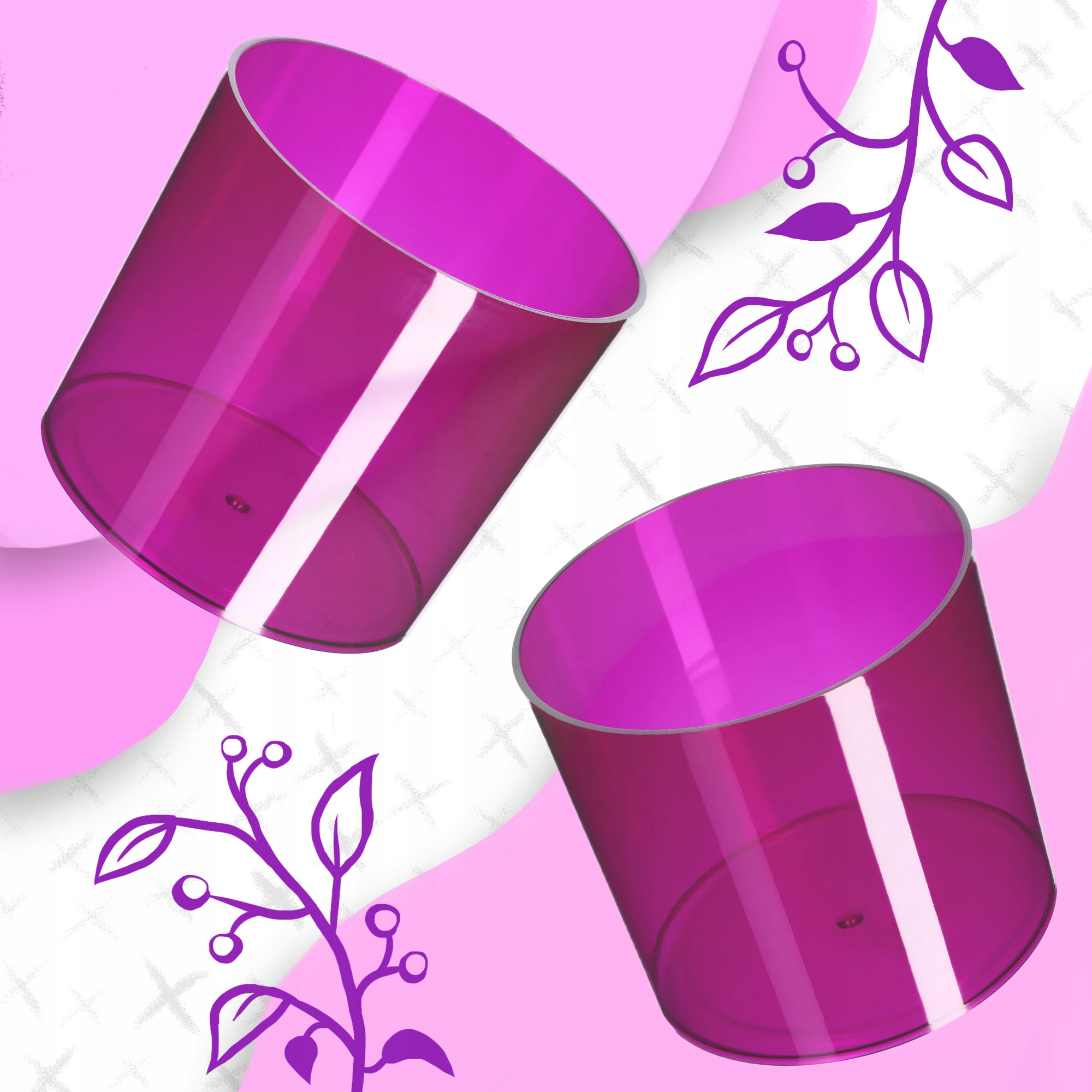 Doniczka na kwiaty okrągła Figari 15 cm, fioletowa