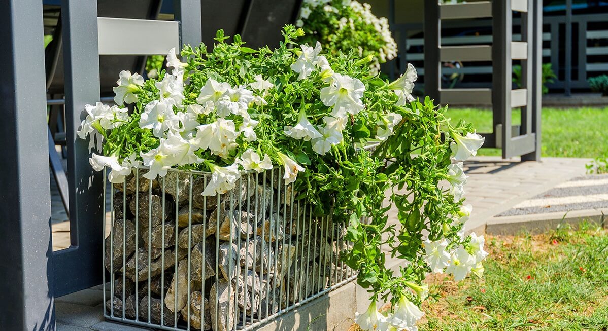 Donica stalowa gabionowa 25 x 72 cm