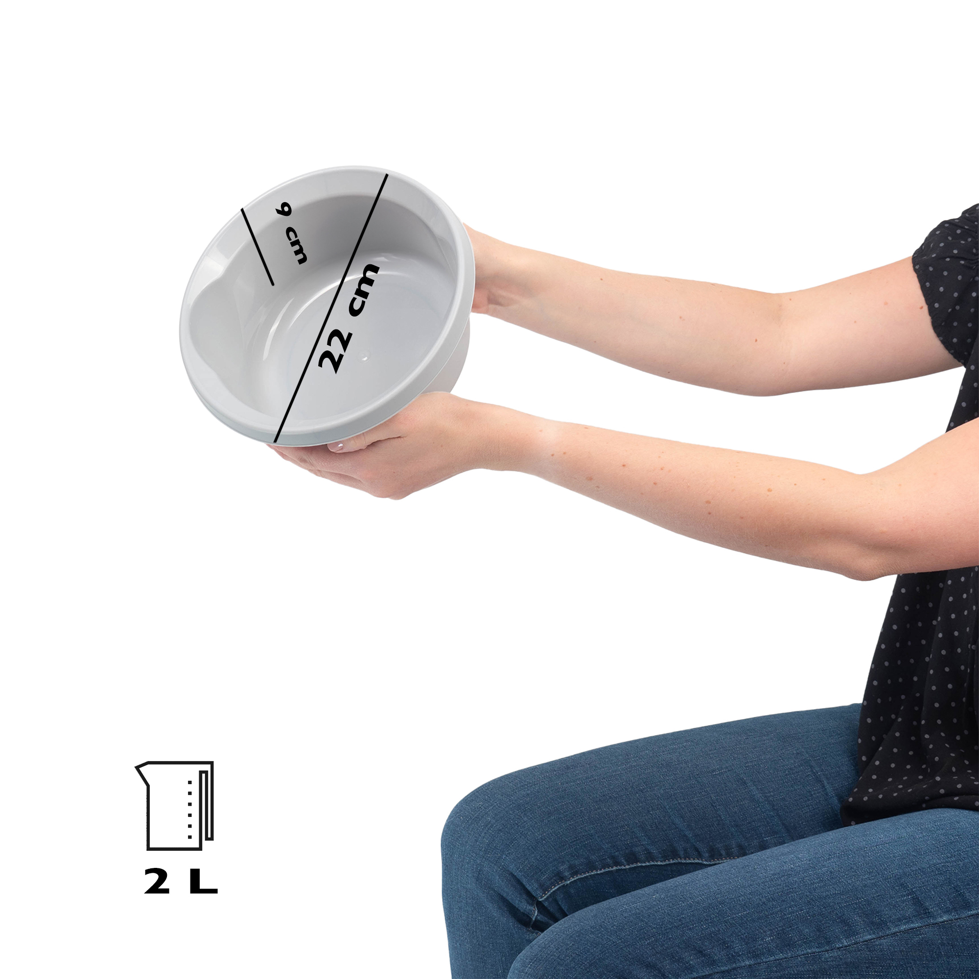 Miska łazienkowa Loja matowa 2L, szara