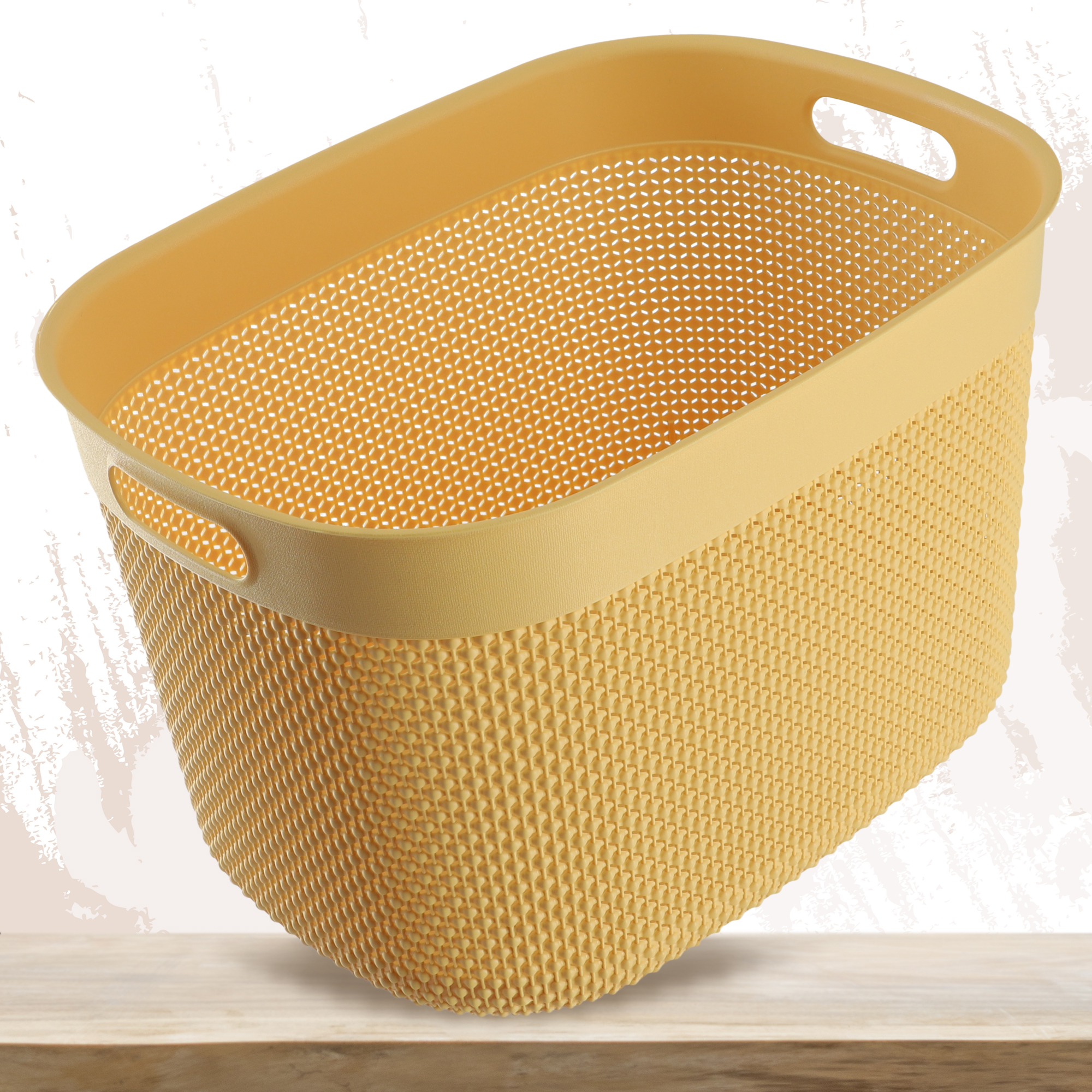 Koszyk prostokątny 30L Curver Filo Recycled, żółty