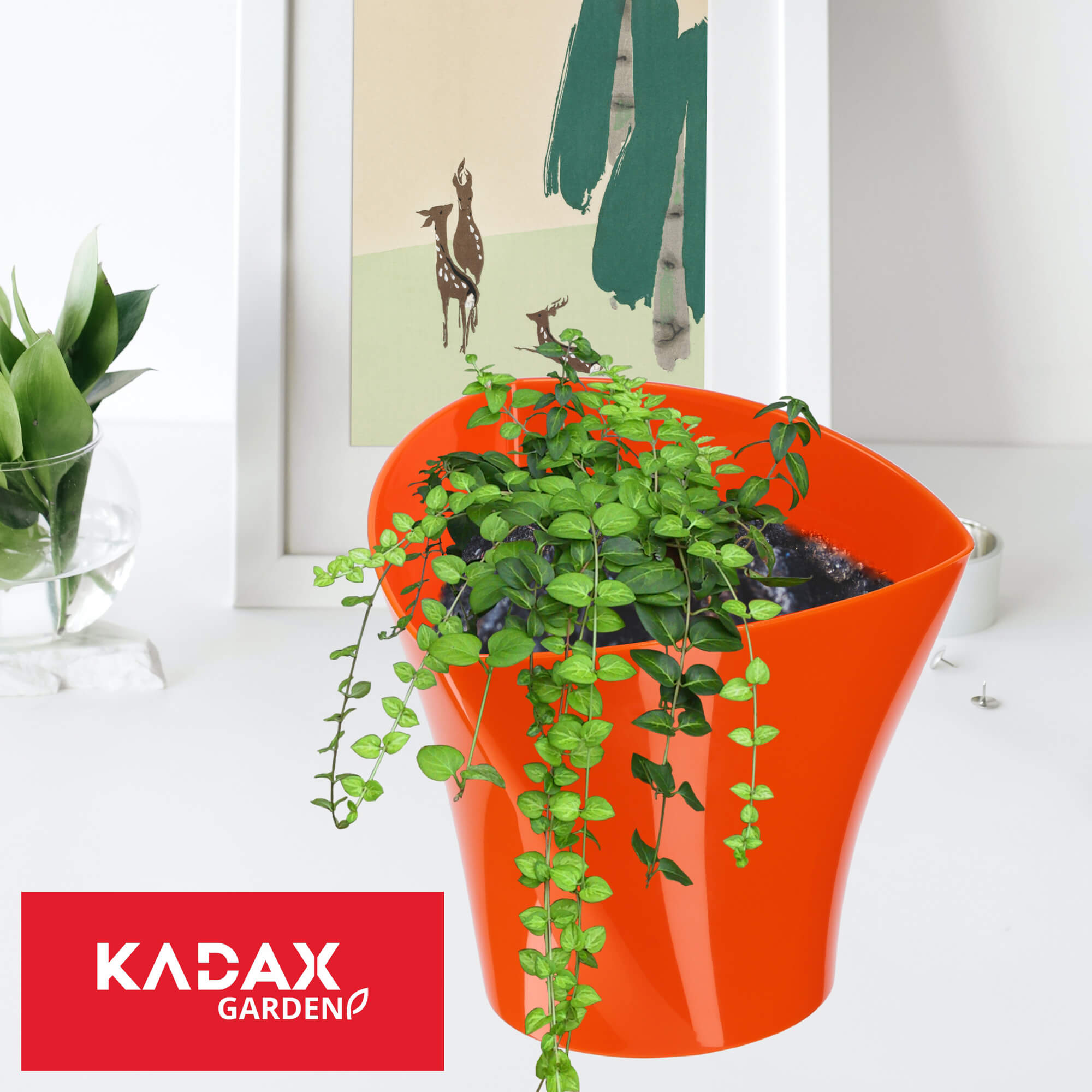 Doniczka na kwiaty Sisco 13 cm, pomarańczowa