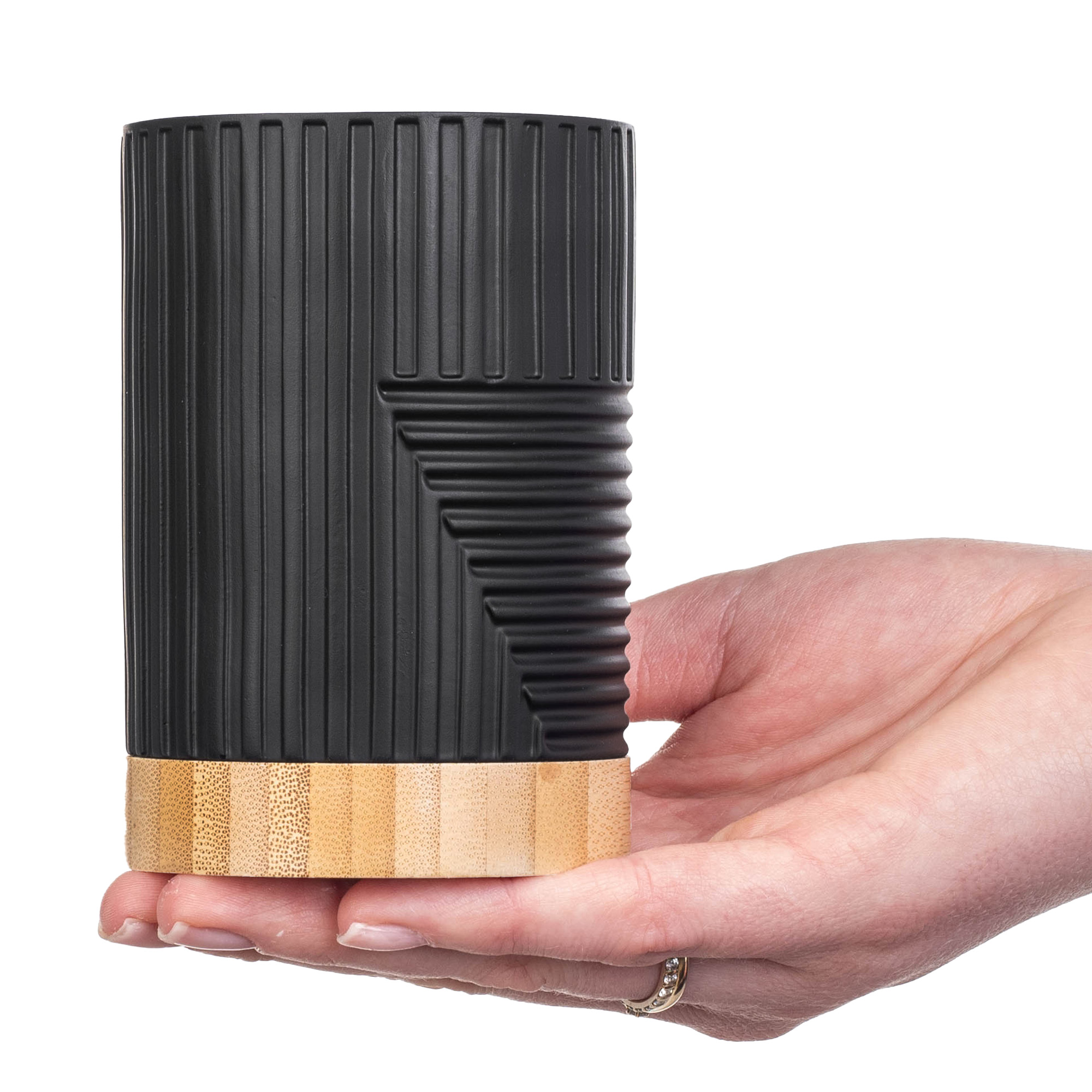 Zestaw Lunel dozownik na mydło+kubek łazienkowy+szczotka WC czarny