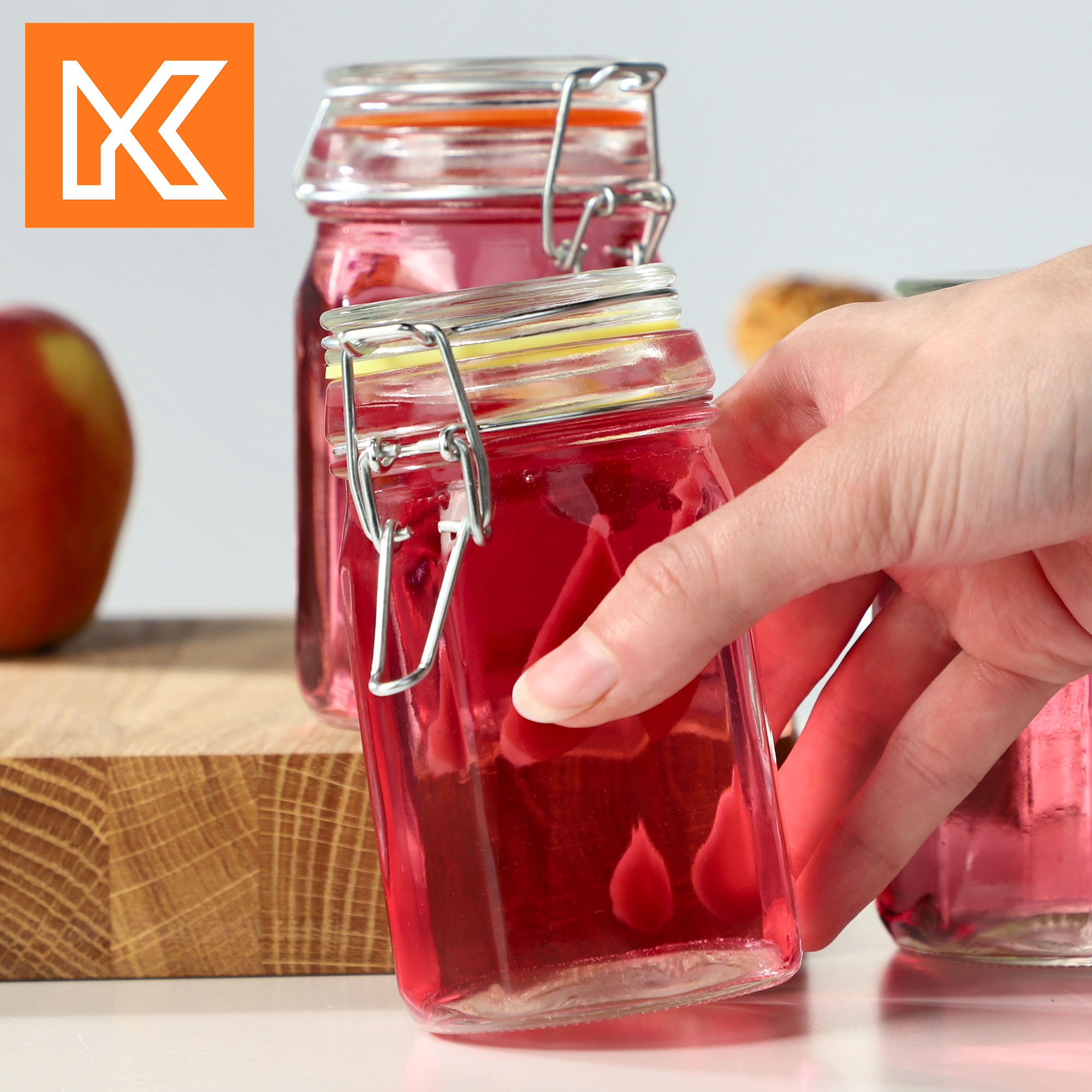 Zestaw słoików z klipsem Fabro 6szt 260 ml