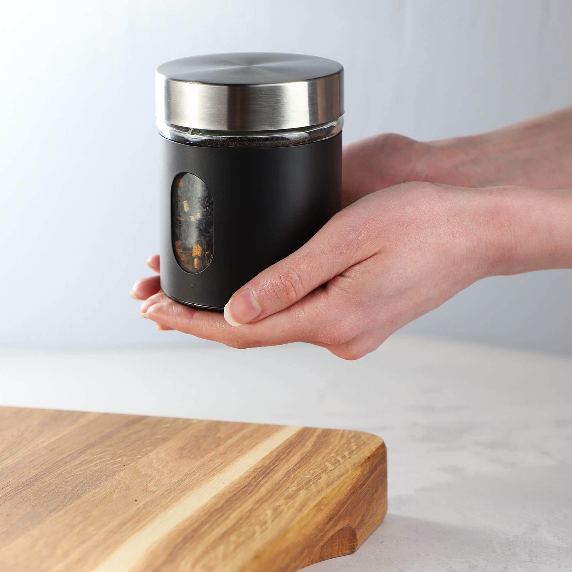 Pojemniki kuchenne Loano 320 ml, czarny + biały, 2 szt.