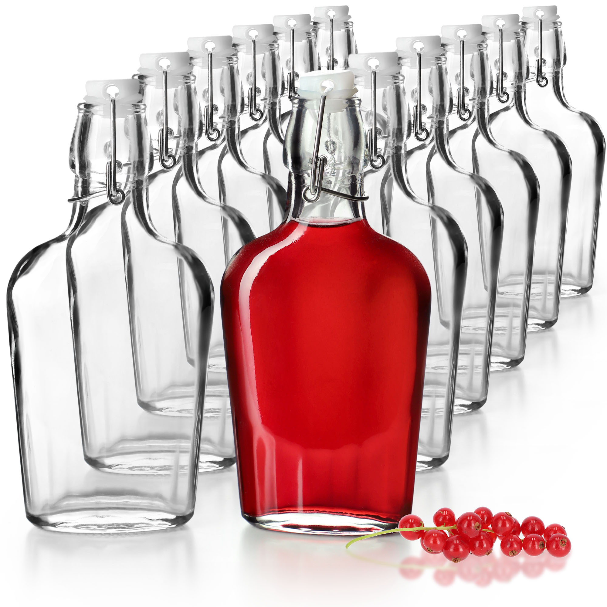 Butelka płaska z korkiem mechanicznym Preci 250 ml 12 szt.
