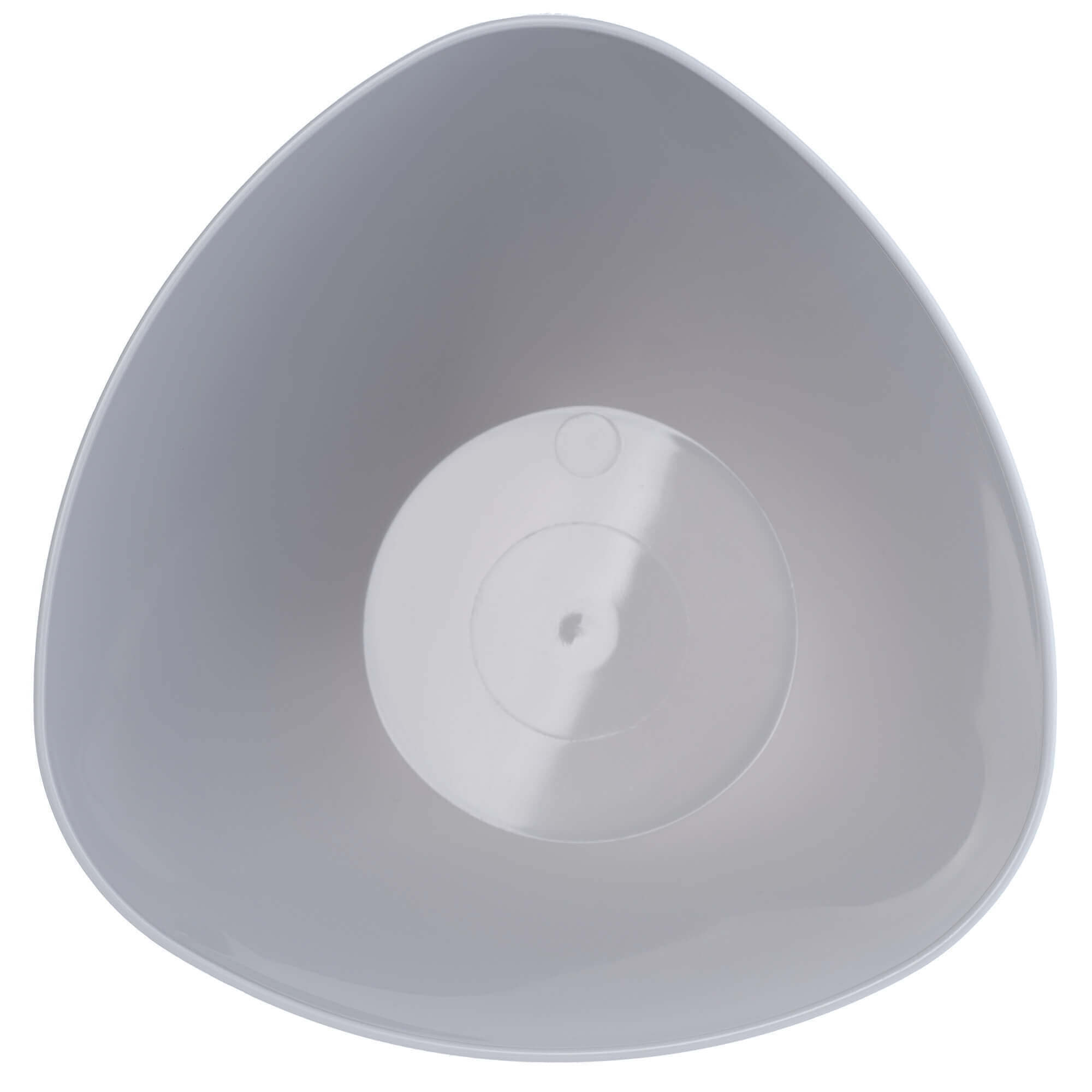 Doniczka trójkątna z podstawką 14 x 10 cm, szara