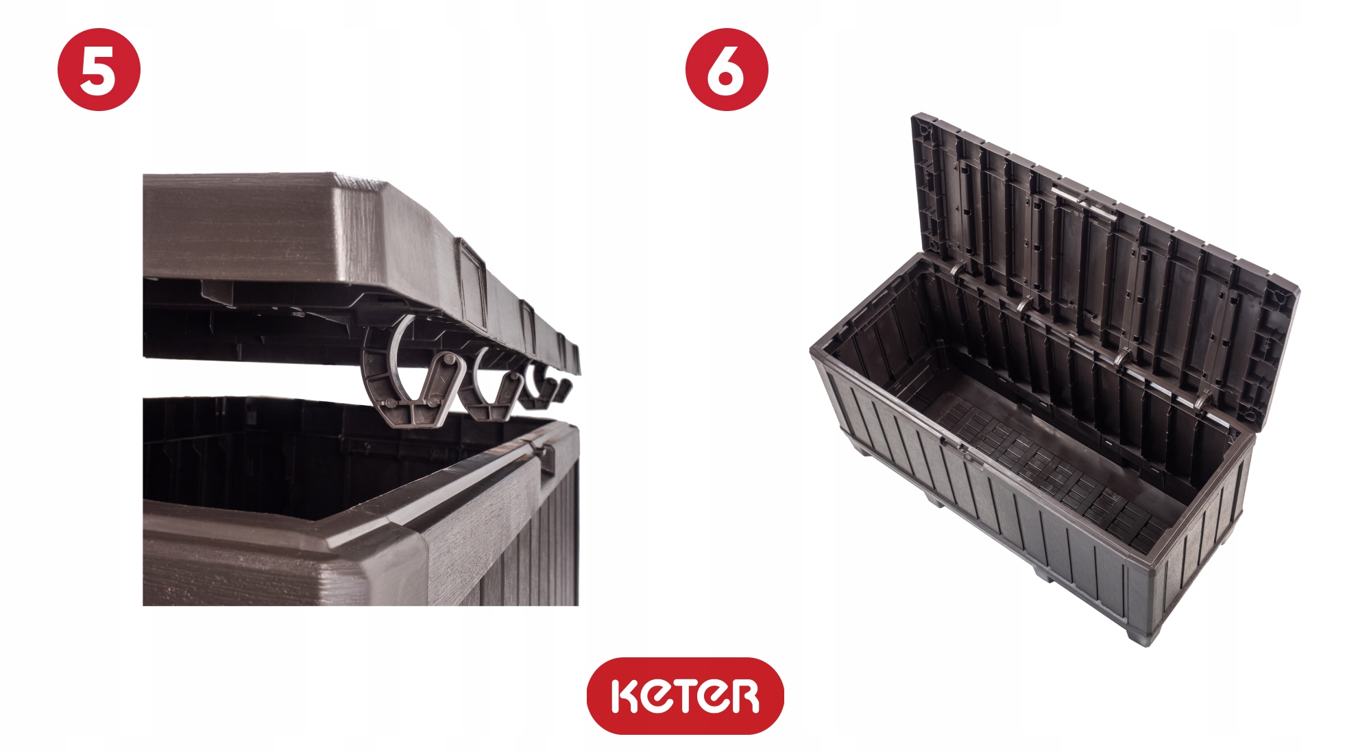 Skrzynia ogrodowa 350L Keter Kentwood Storage Box, brązowa