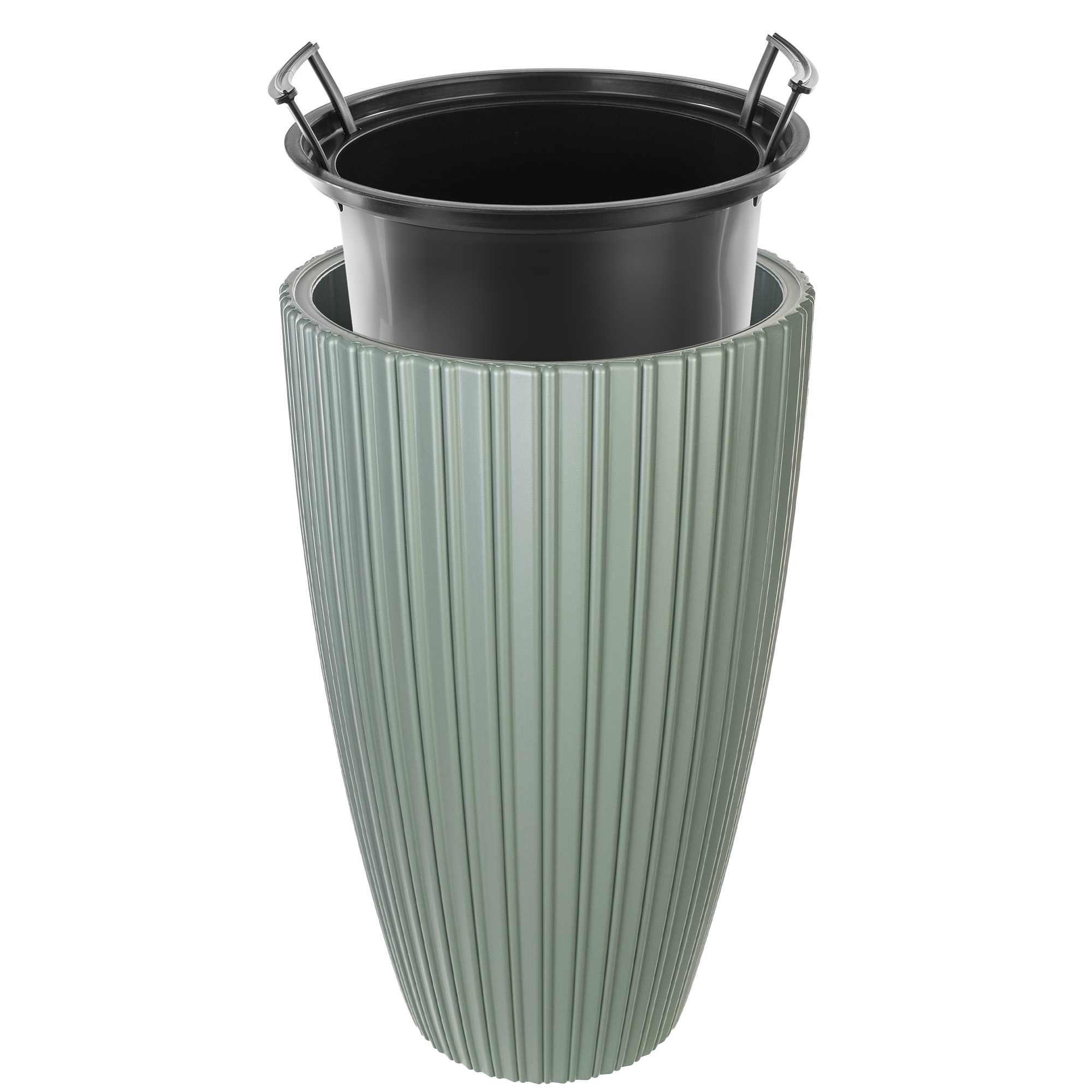 Doniczka z wkładem Lavoye 30cm zielony