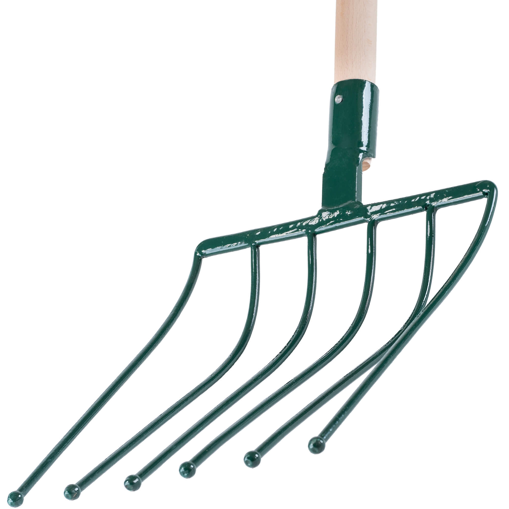 Widły metalowe 6 zębów 140 cm, zielone