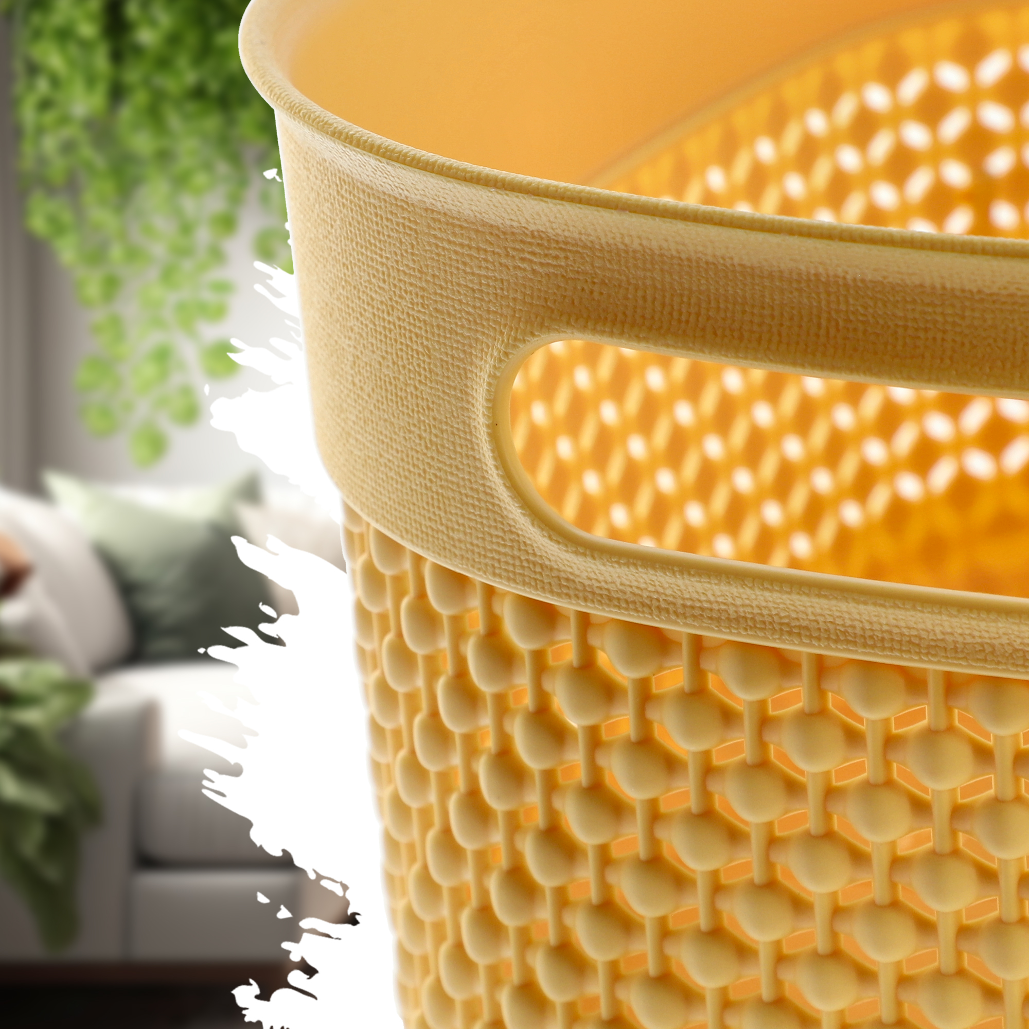 Koszyk prostokątny 18L Curver Filo Recycled, żółty