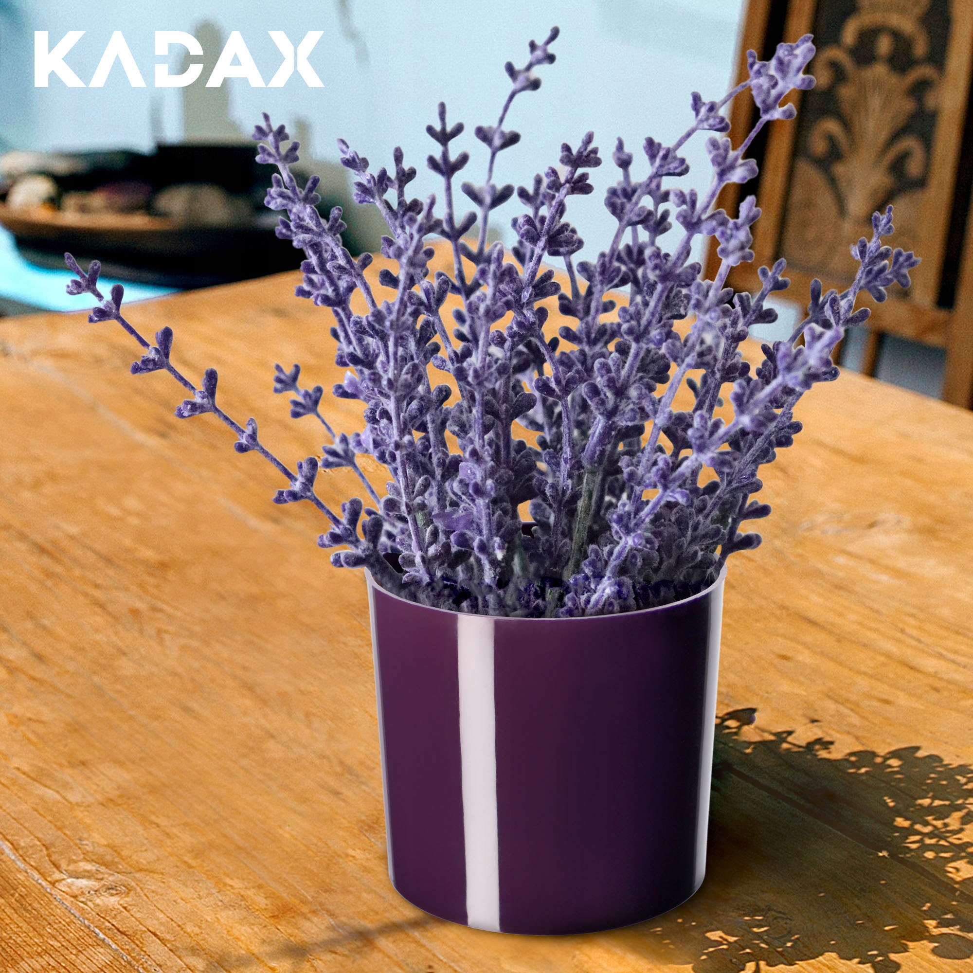 Doniczka na kwiaty okrągła Figari 12 cm, śliwkowa